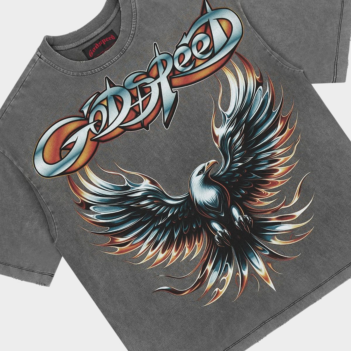 Godspeed Eagle Eye T-shirt Grey Wash