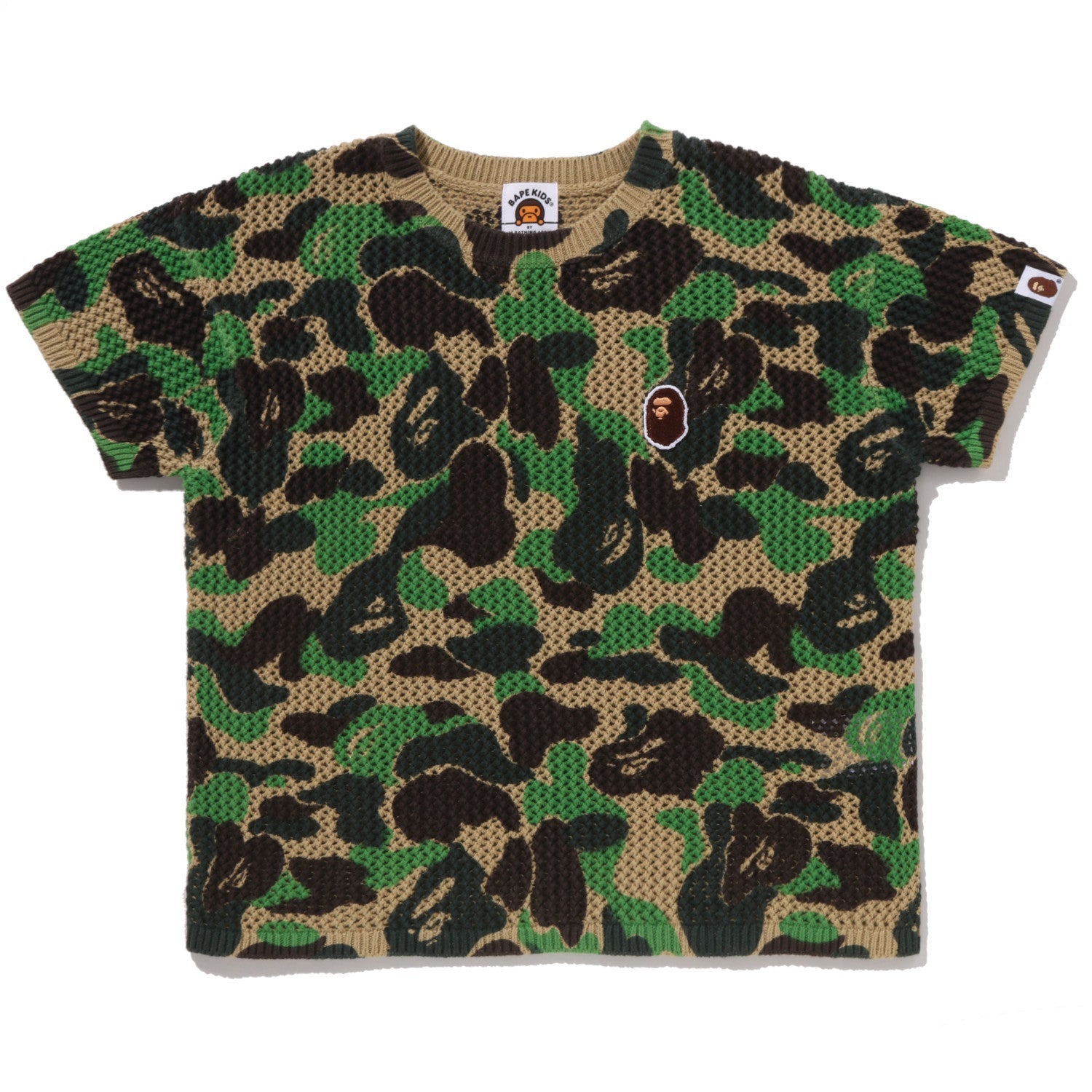 ABC CAMO CROCHET KNIT RELAXED FIT SWEATER KIDS