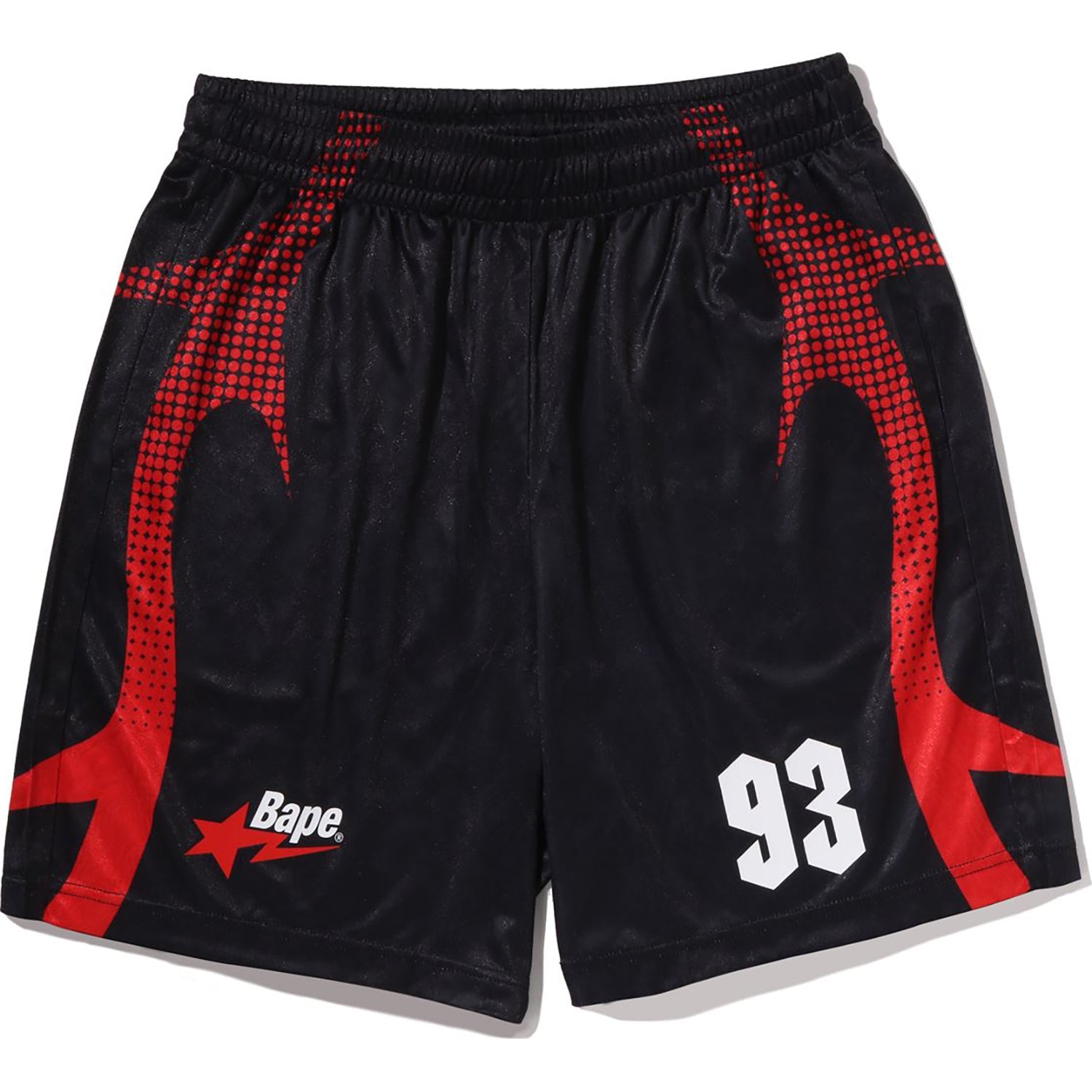 APE FLAME MONOGRAM JACQUARD RELAXED FIT FOOTBALL SHORTS MENS