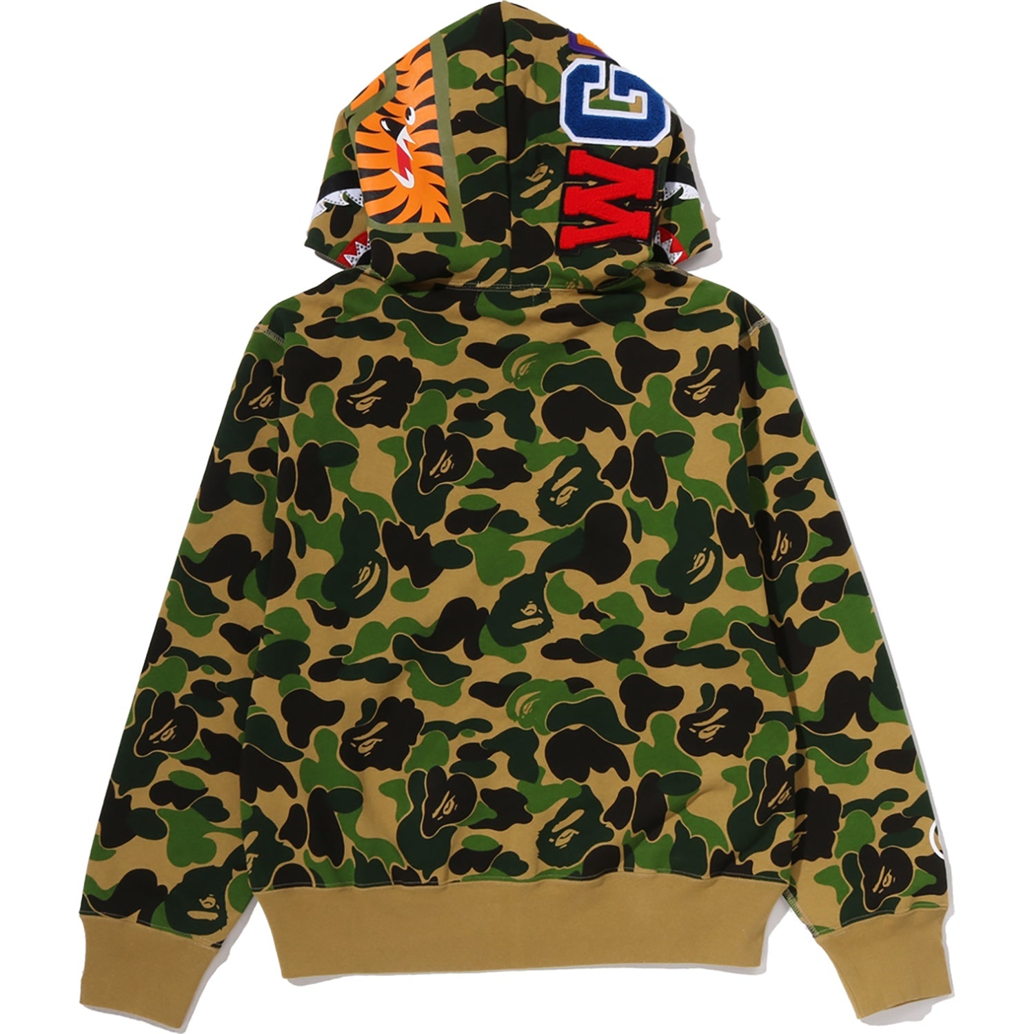 ABC CAMO CRYSTAL STONE SHARK FULL ZIP HOODIE LADIES