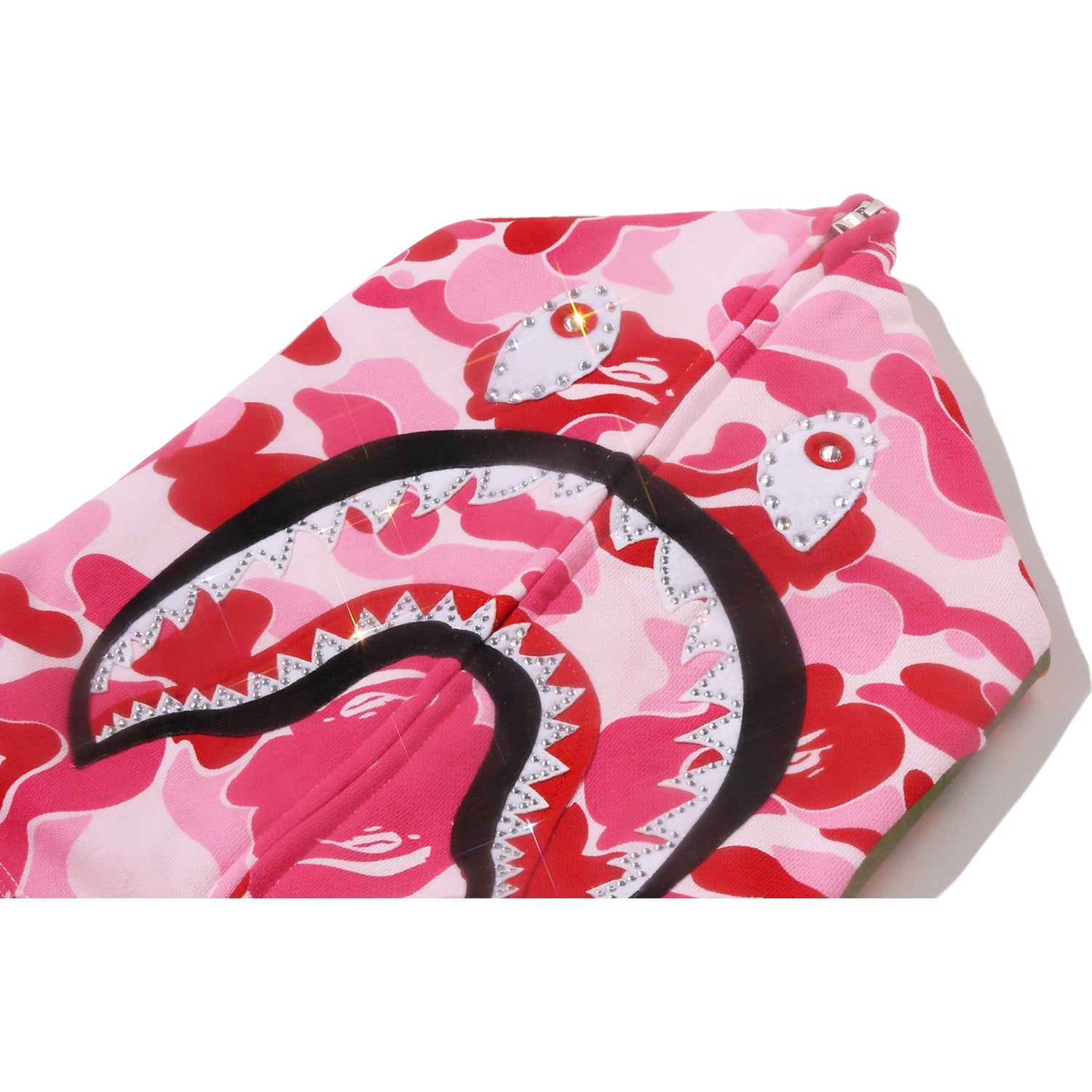 ABC CAMO CRYSTAL STONE SHARK FULL ZIP HOODIE LADIES