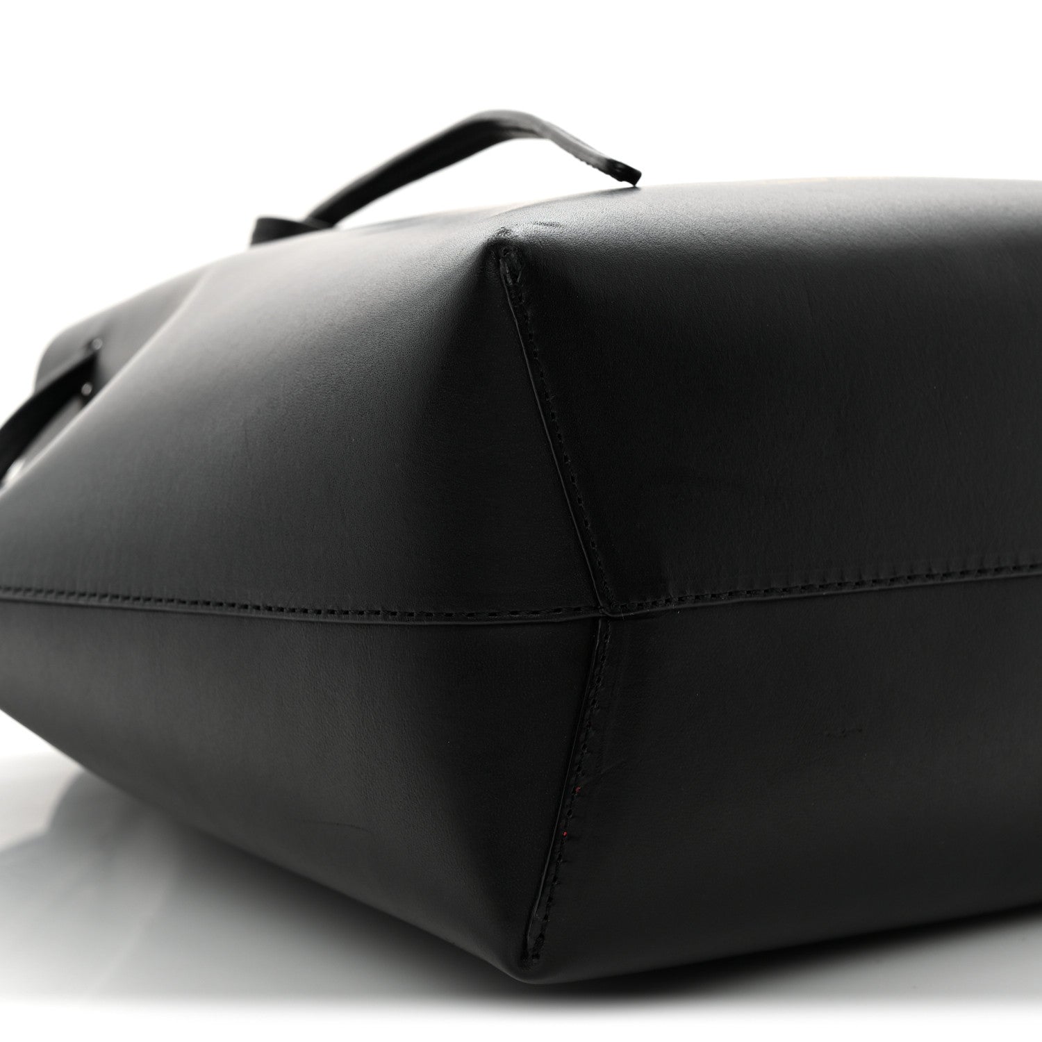 Calfskin Mini Bucket Bag Black Flamma