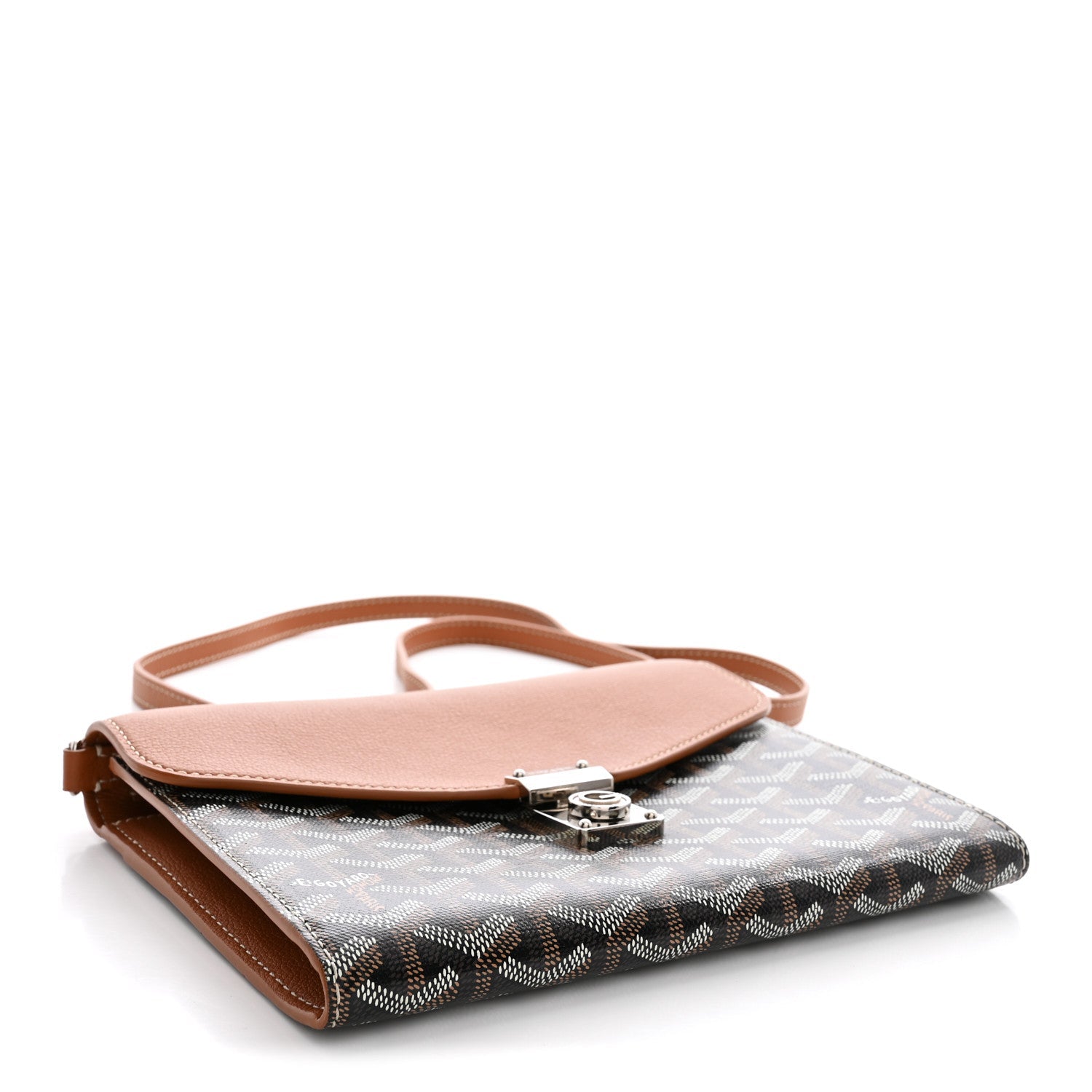 Goyardine Calfskin Chypre Wallet Pouch Black Gold