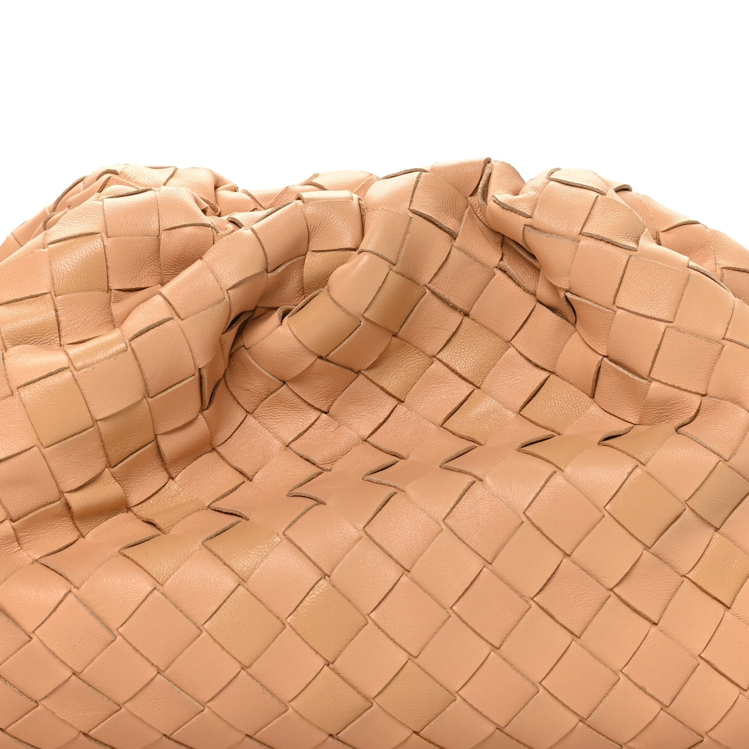 Nappa Maxi Intrecciato The Pouch Oversized Clutch Caramel