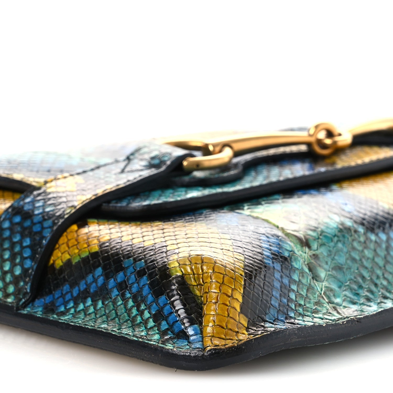 Snakeskin Bright Bit Animalier Medium Shoulder Bag Multicolor