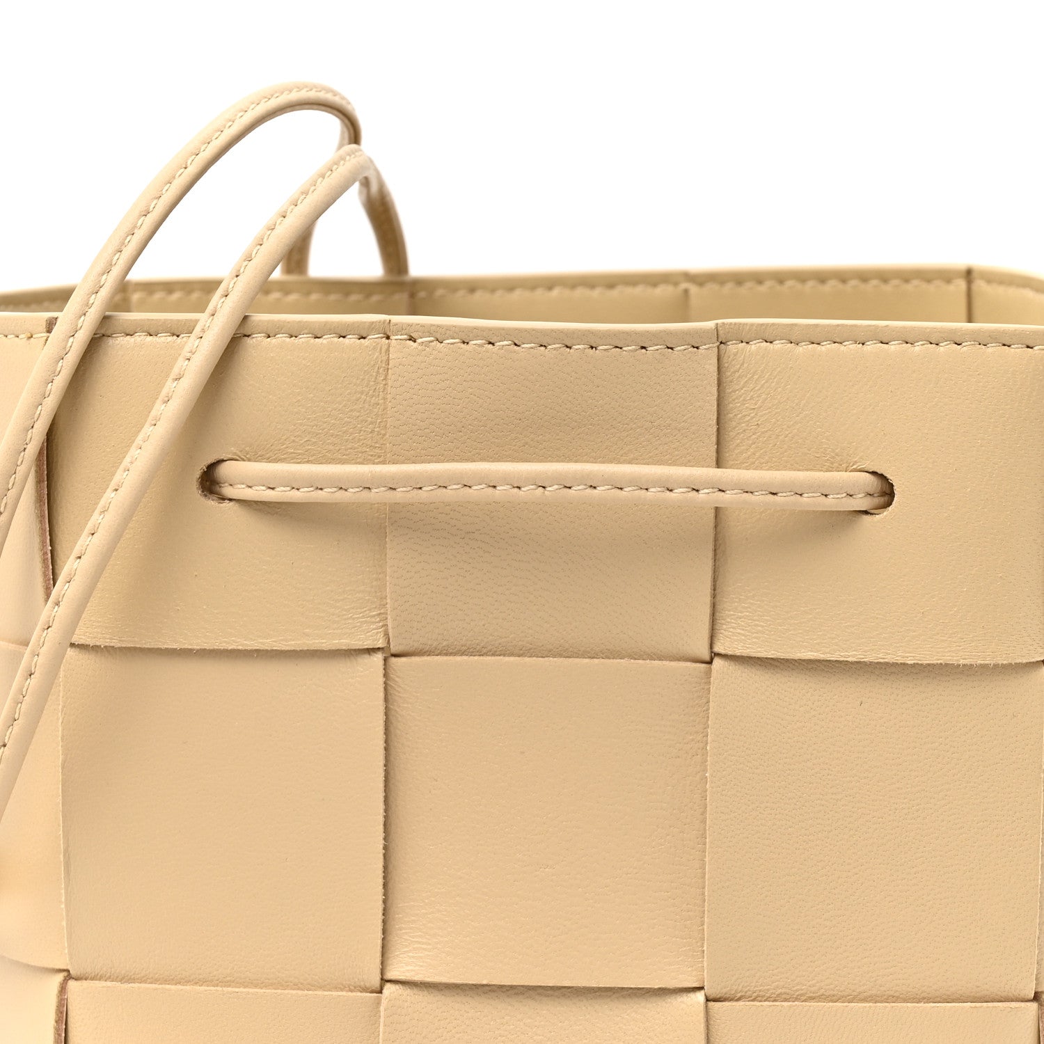 Nappa Maxi Intrecciato Small Cassette Bucket Bag Porridge