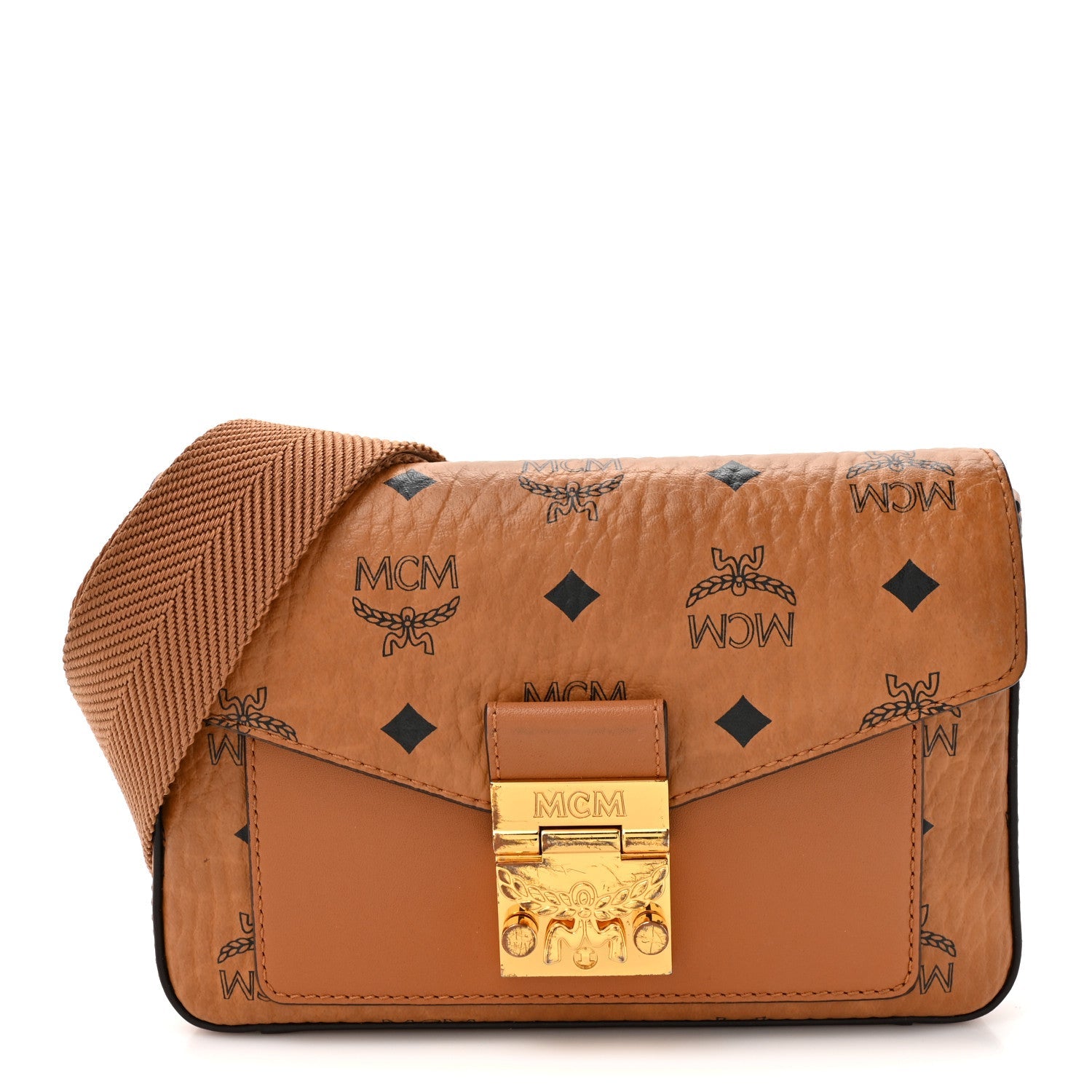 Visetos Small Millie Crossbody Belt Bag Cognac