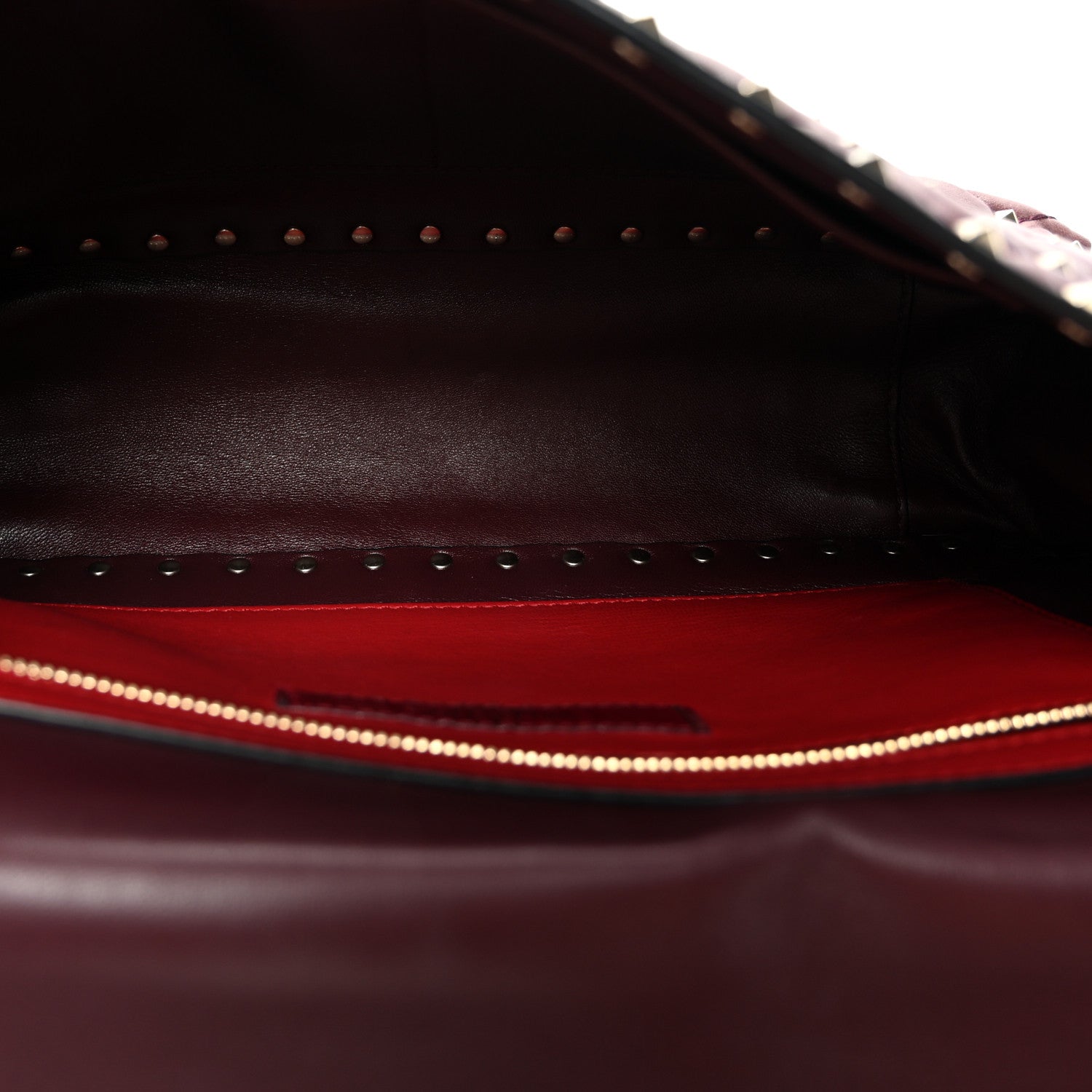 Nappa Large Rockstud Spike Shoulder Bag Rubin