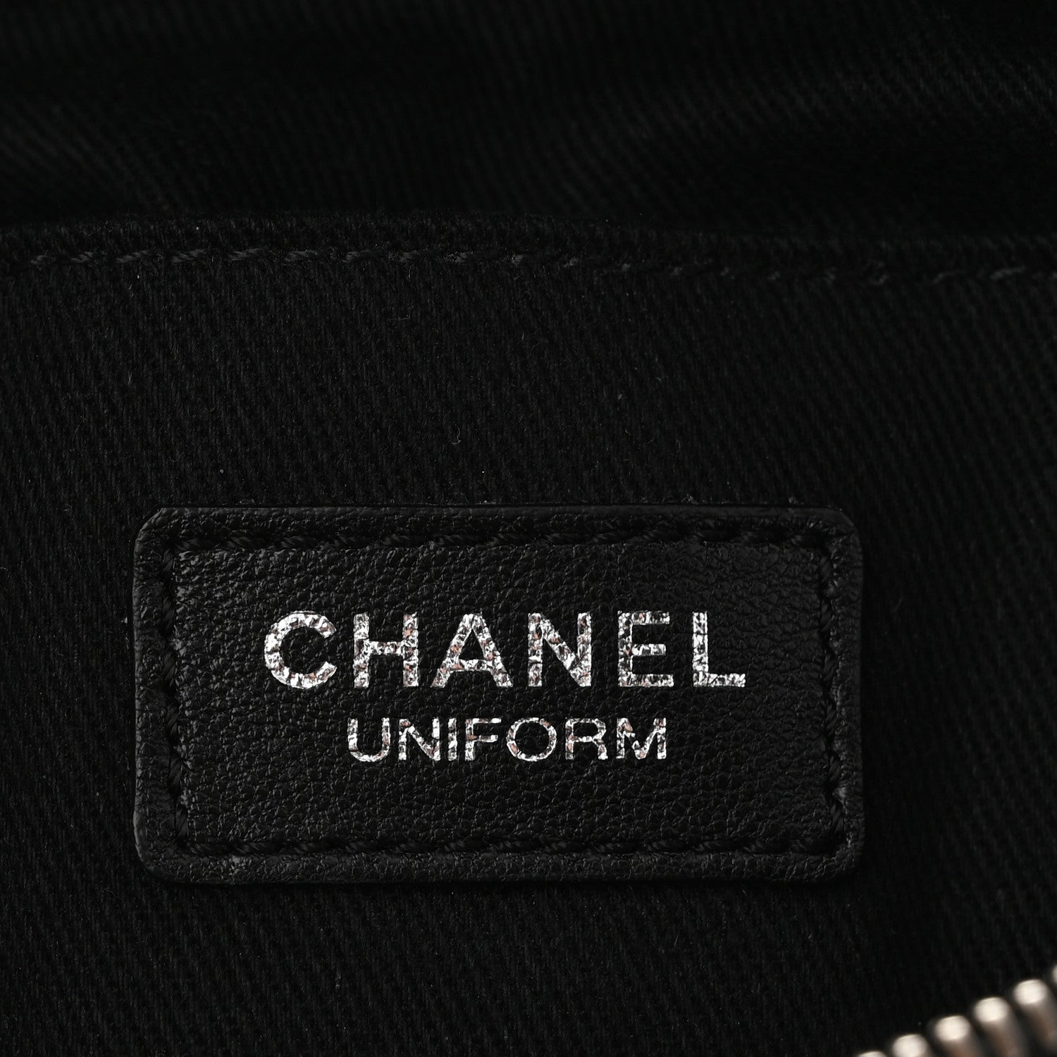Grained Calfskin Quilted Waist Belt Bag Black