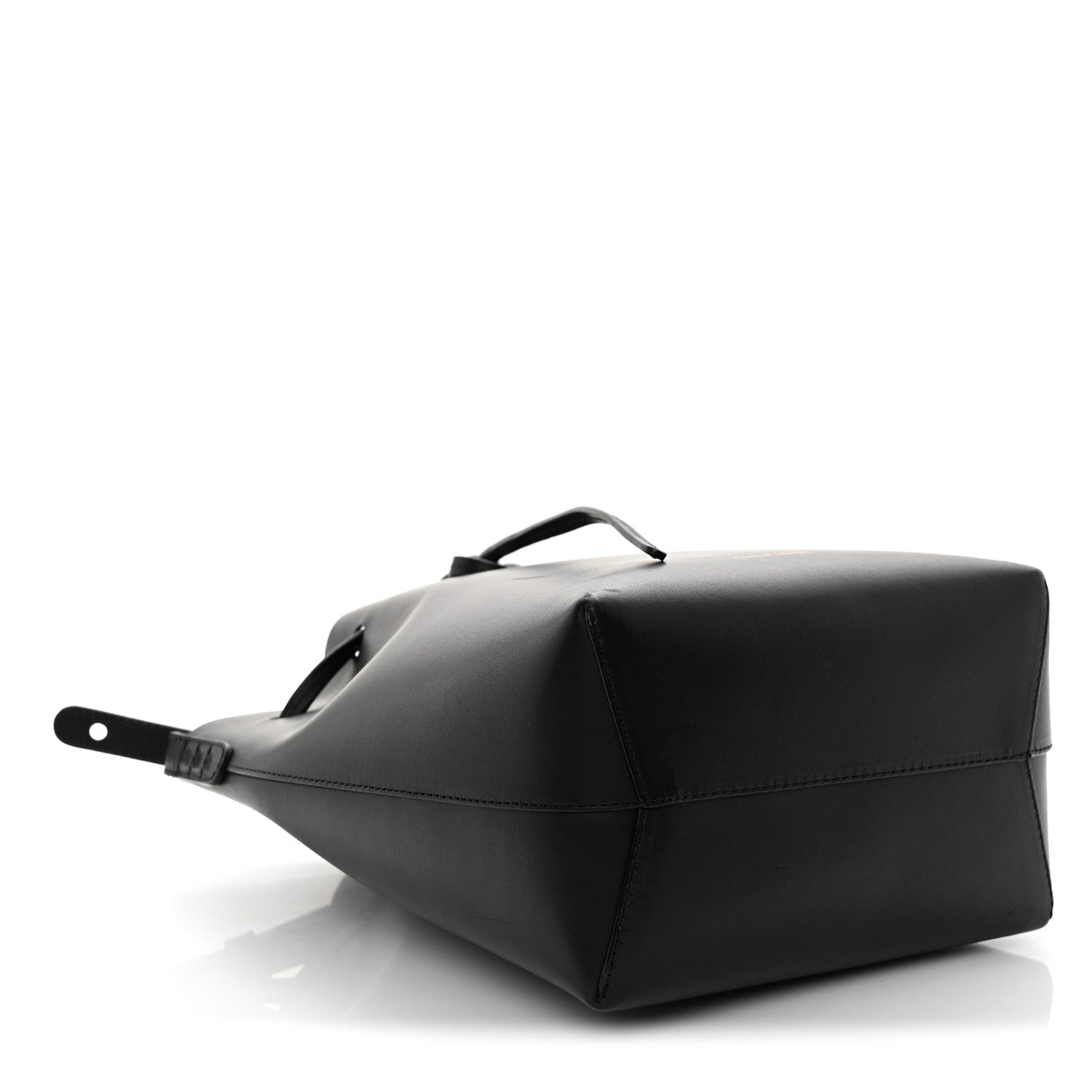 Calfskin Mini Bucket Bag Black Flamma