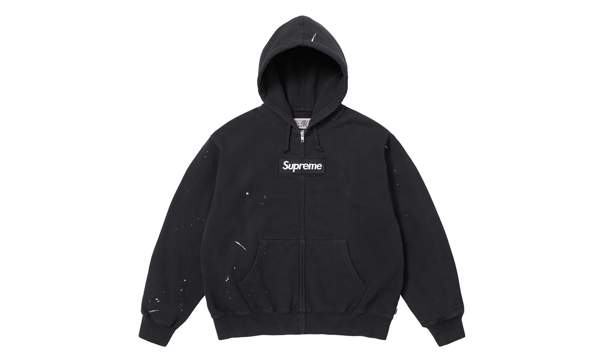 MM6 Maison Margiela Box Logo Zip Up Sweatshirt "SS26 - Black" SU27169