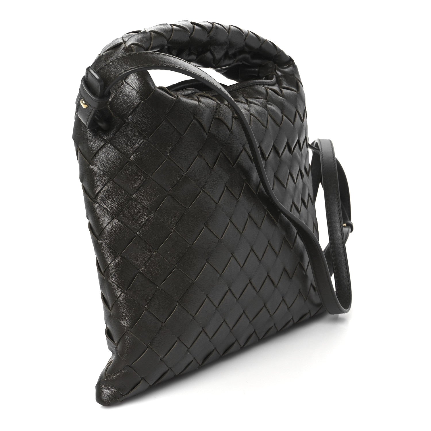Calfskin Intrecciato Mini Hop Kaki