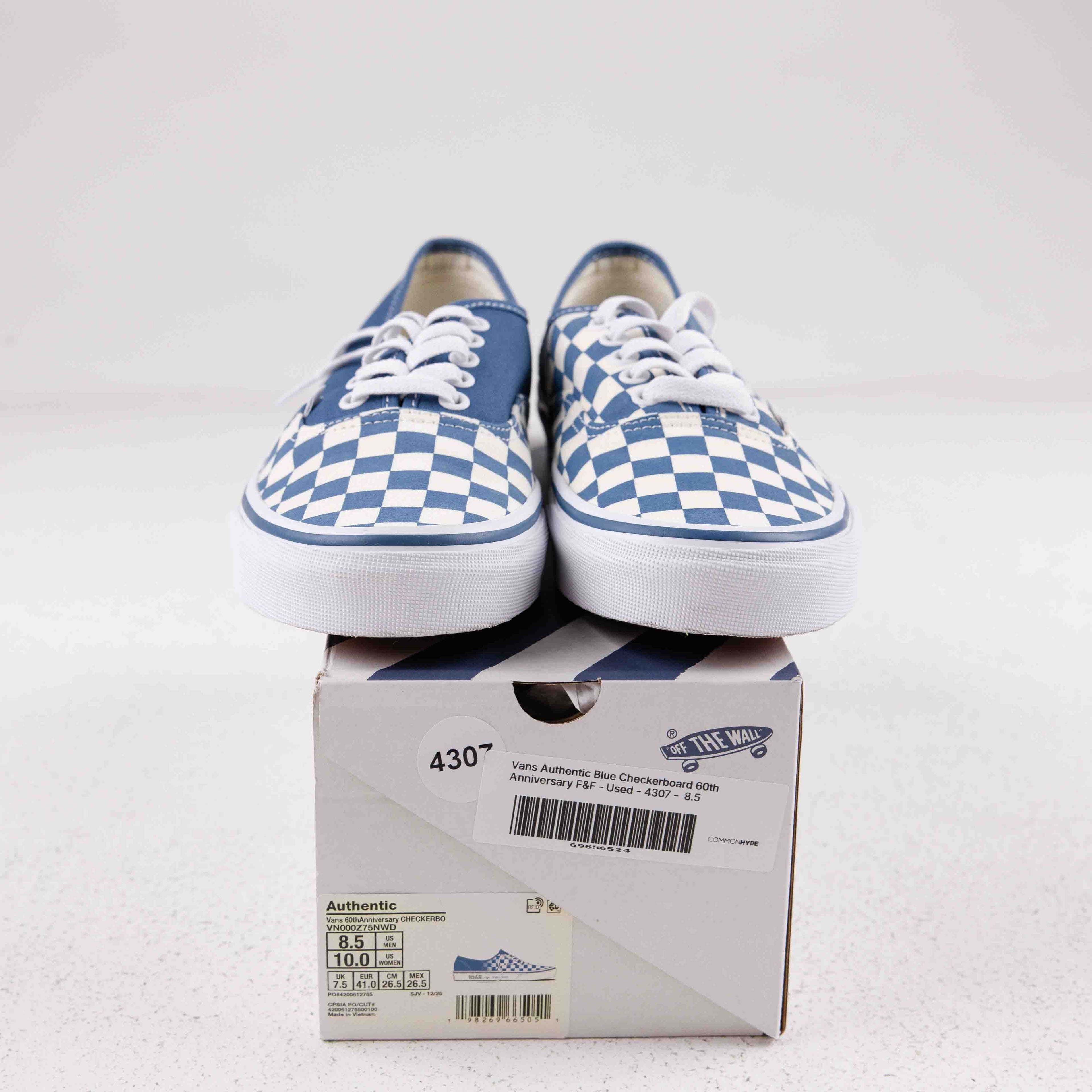 Vans Authentic Blue Checkerboard 60th Anniversary F&F - Used - 4307