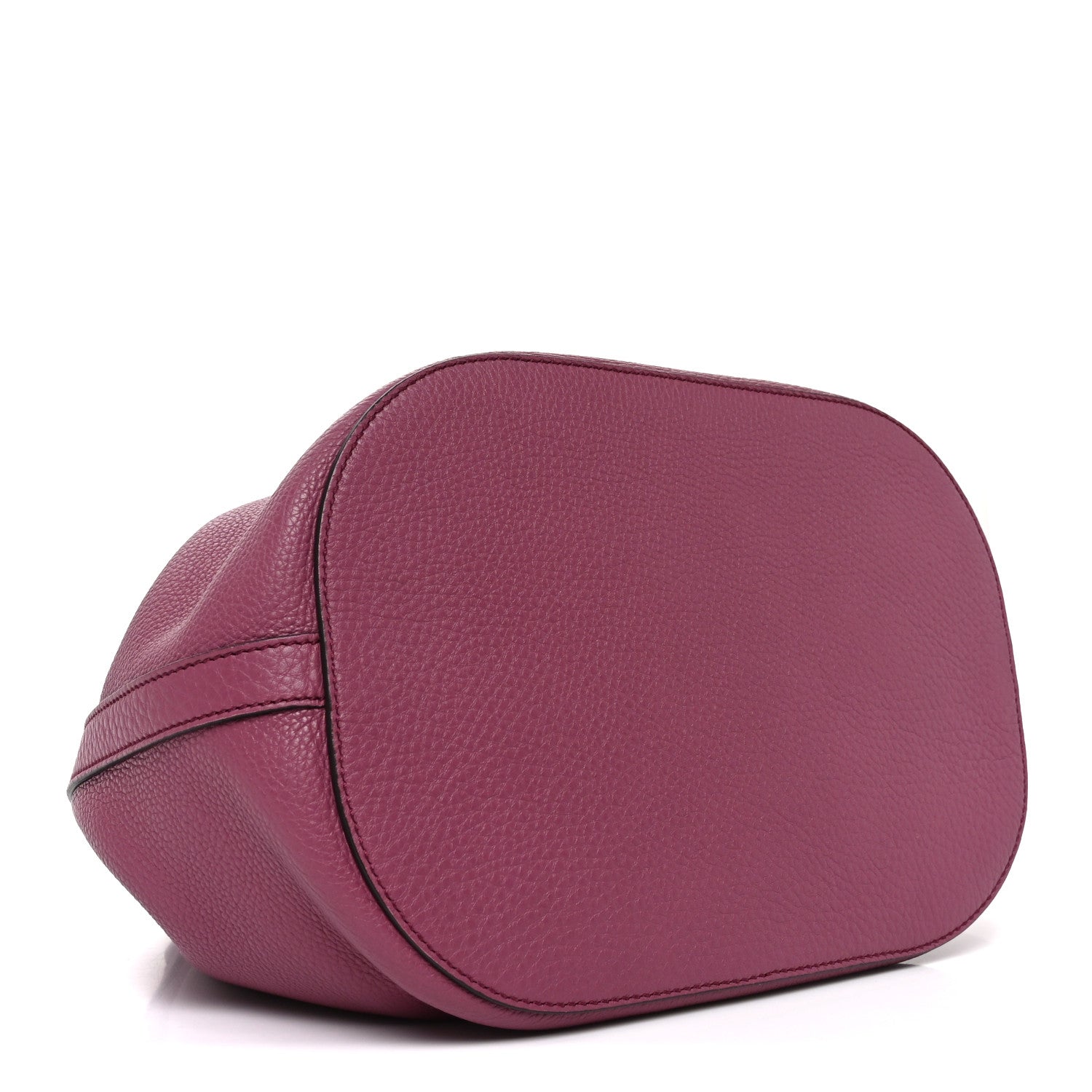 Pebbled Calfskin Miss Bamboo Bucket Bag Purple