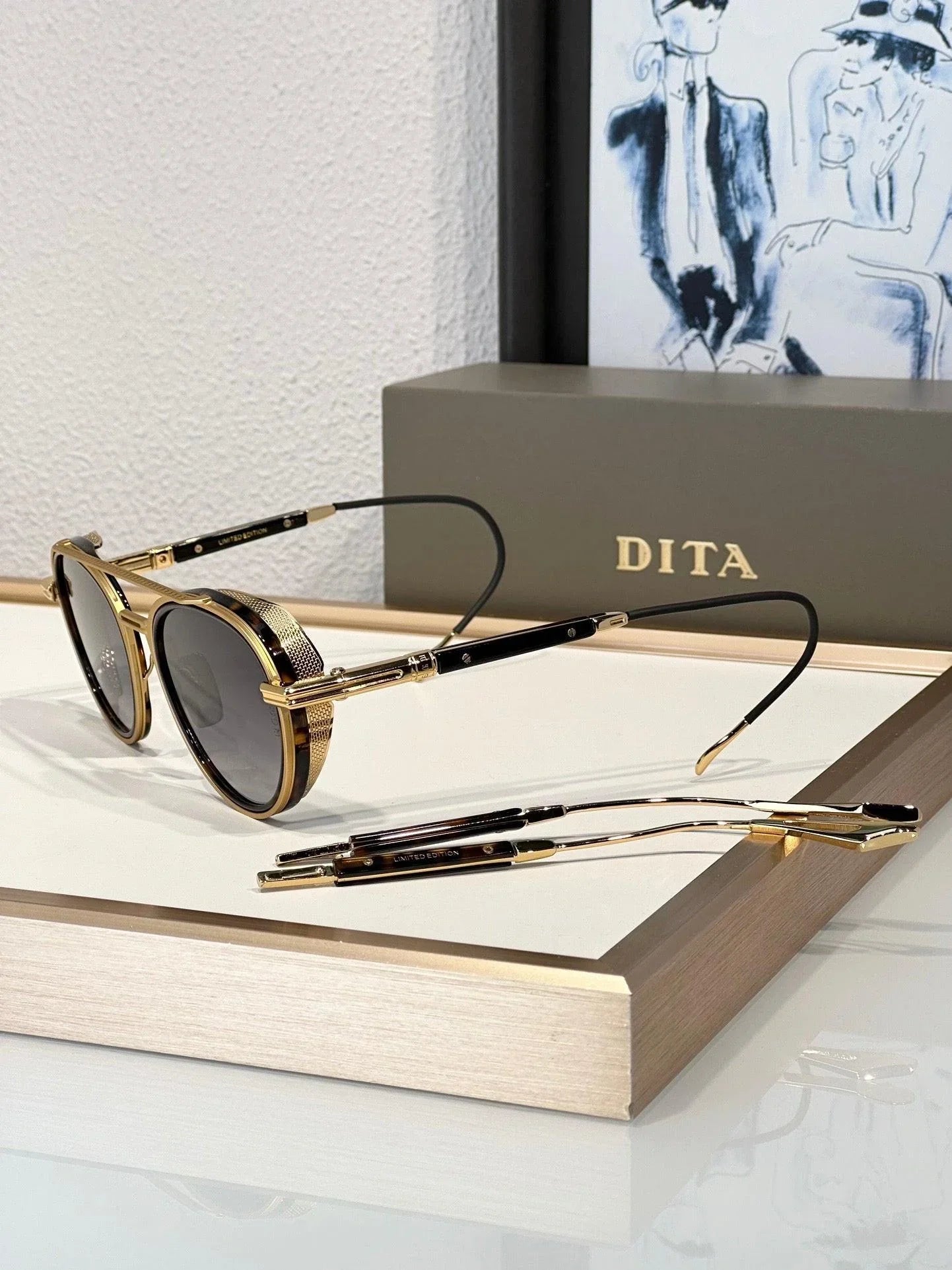 Dita Eyewear Dita Epiluxury EPLX.4 DES 004 01 Interchangeable Sides Limited Edition Polarised Sunglasses 🔱