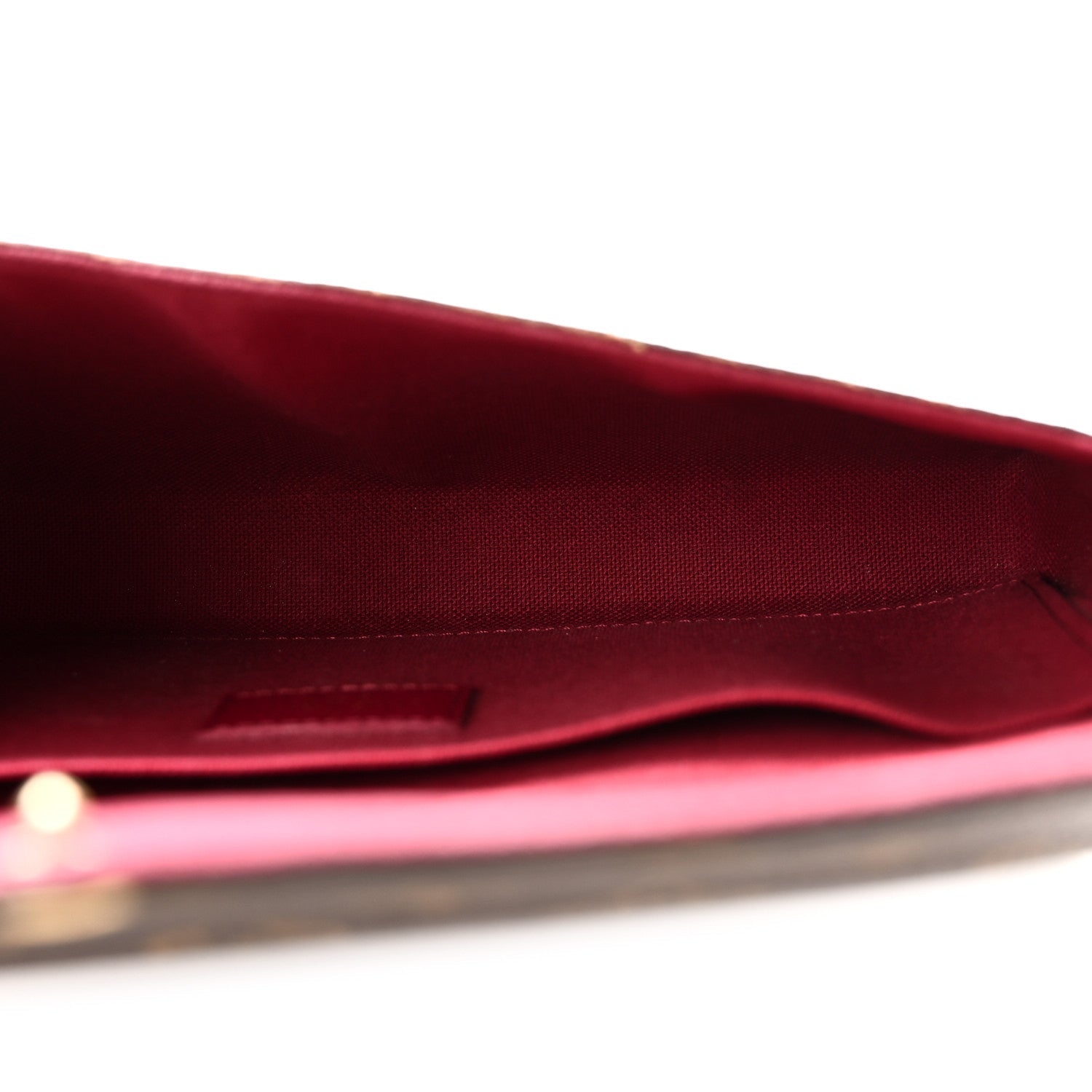 Monogram Pochette Felicie Chain Wallet Fuchsia