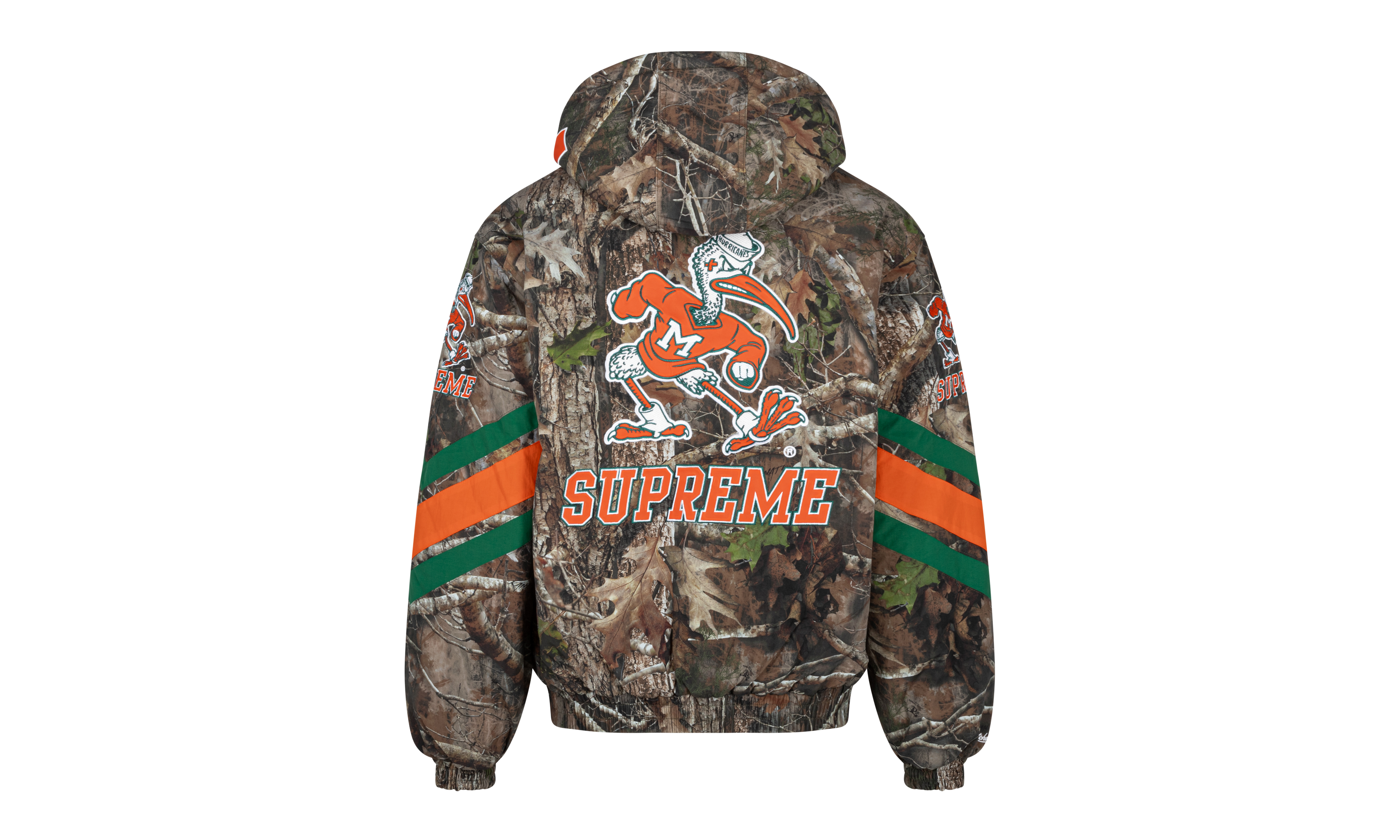 Mitchell & Ness® NCAA Hooded Stadium Jacket "University of Miami" SU790