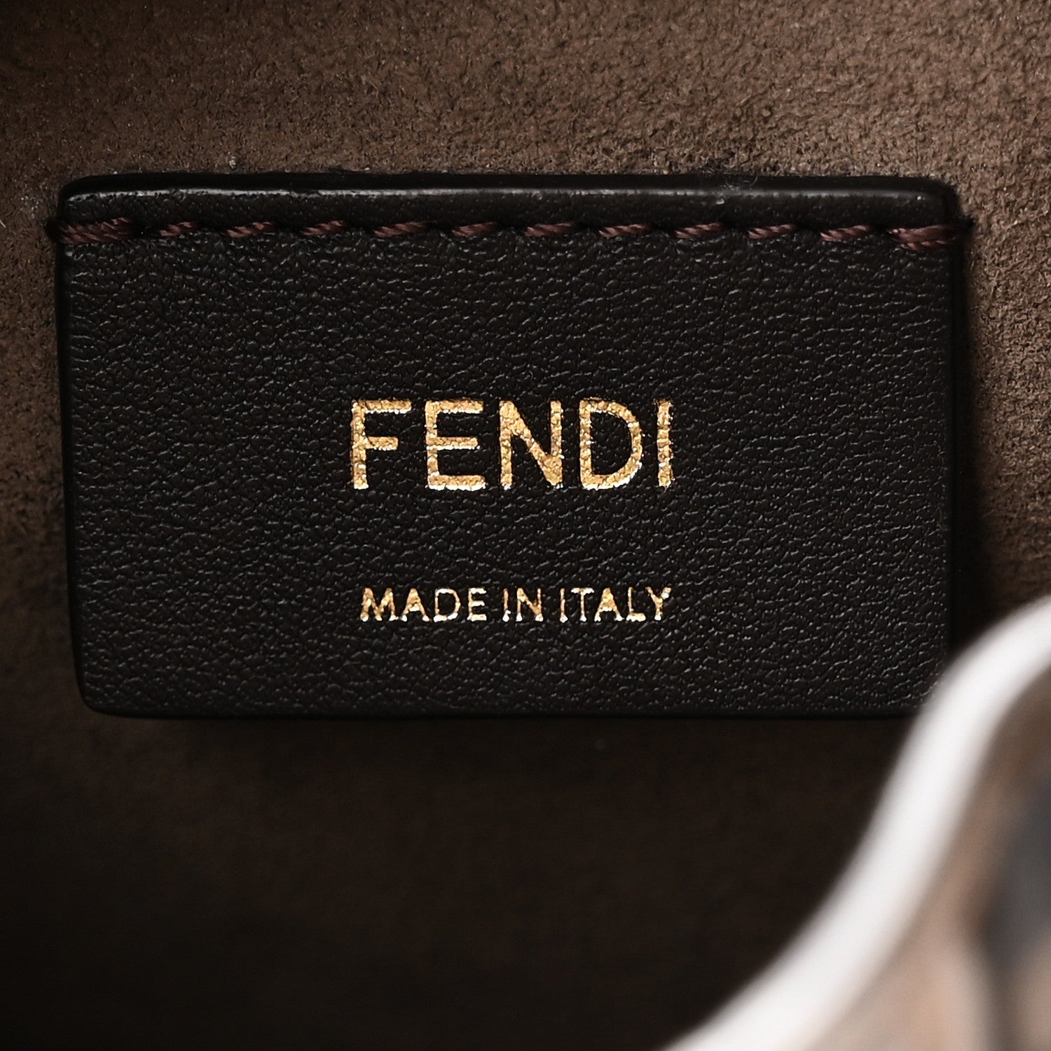 Vitello Liberty F is Fendi Bi-Color FF 1974 Embossed Mini Mon Tresor Bucket Bag Maya Black
