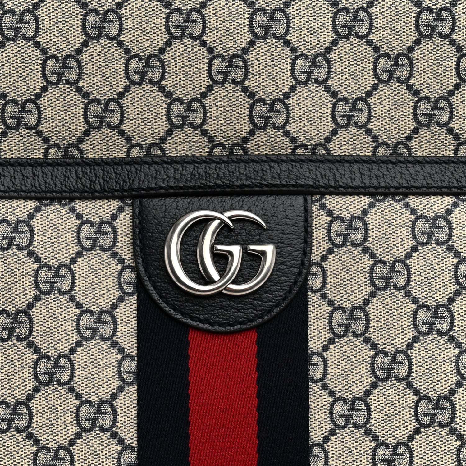 GG Supreme Monogram Web Savoy Garment Bag Beige Blue