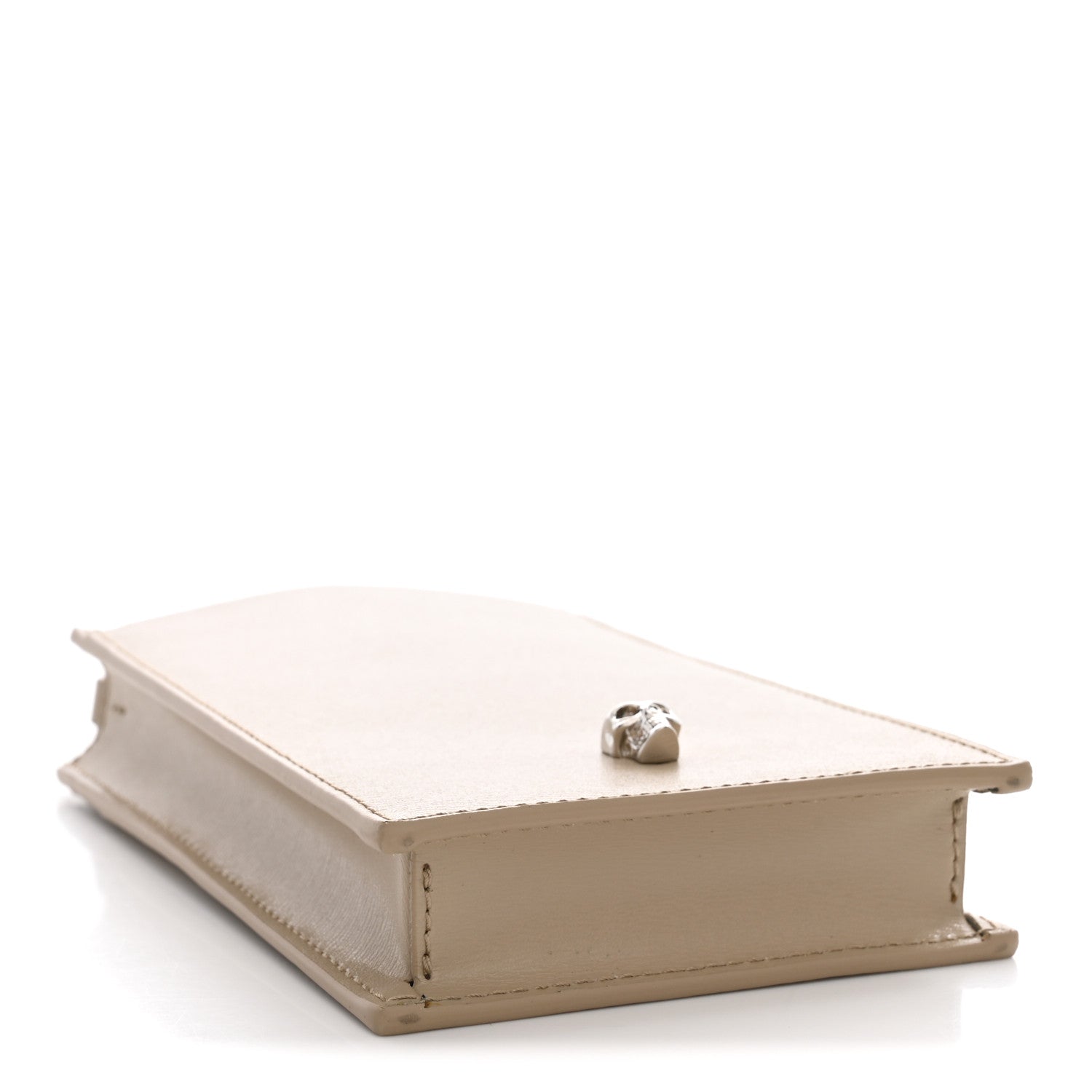 Calfskin Chain Phone Case Beige