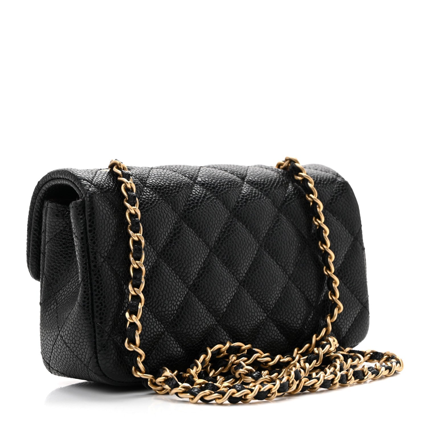 Caviar Quilted Extra Mini Flap Black