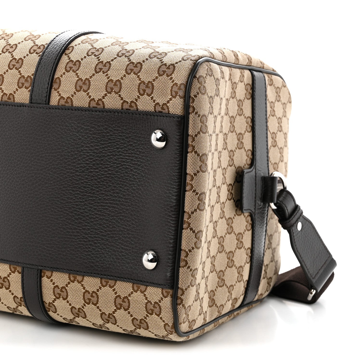 Monogram Dollar Calfskin Boston Duffle Bag Beige Ebony Testa di Moro Marrone Scuro