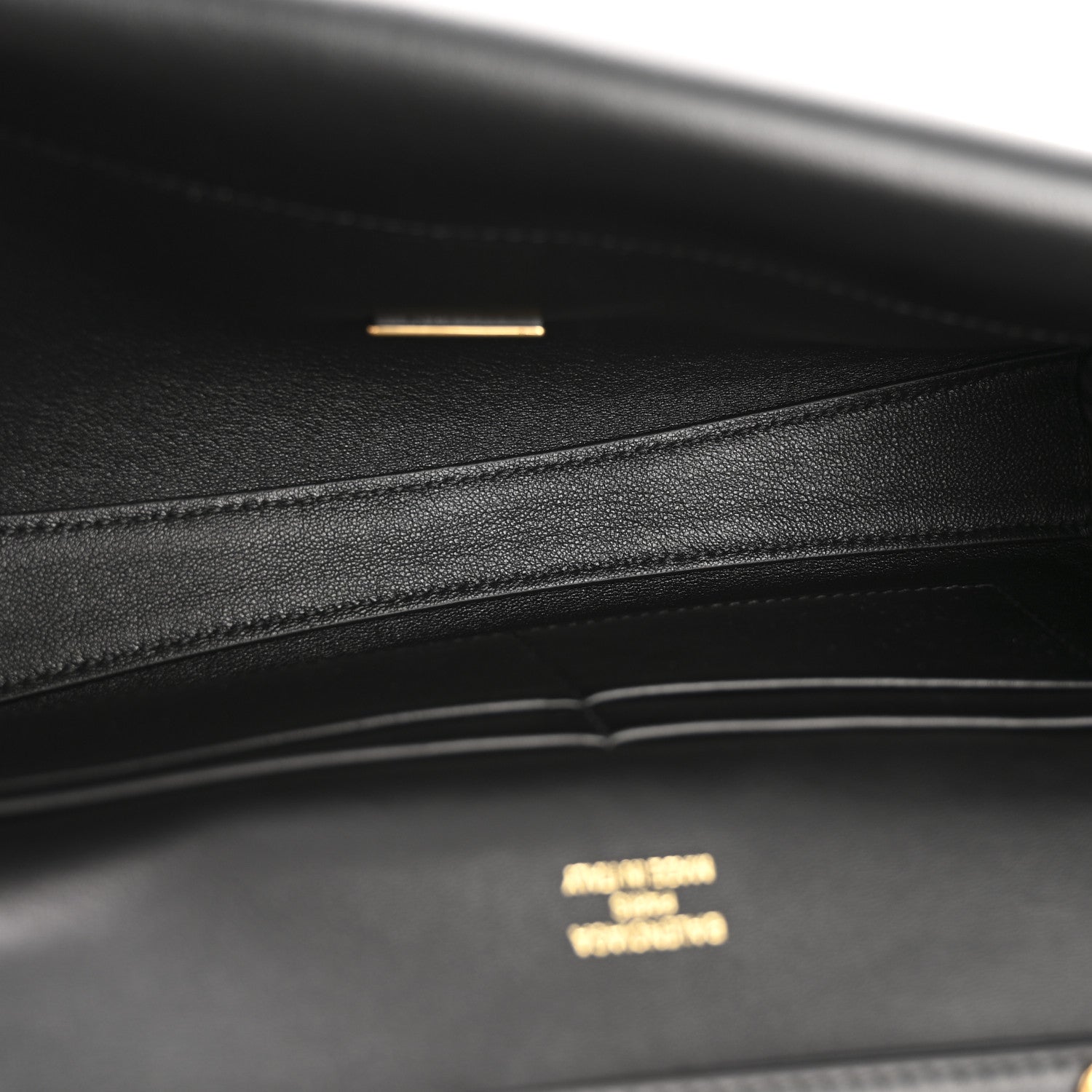 Smooth Calfskin Small Bel Air Clutch On Strap Black Black