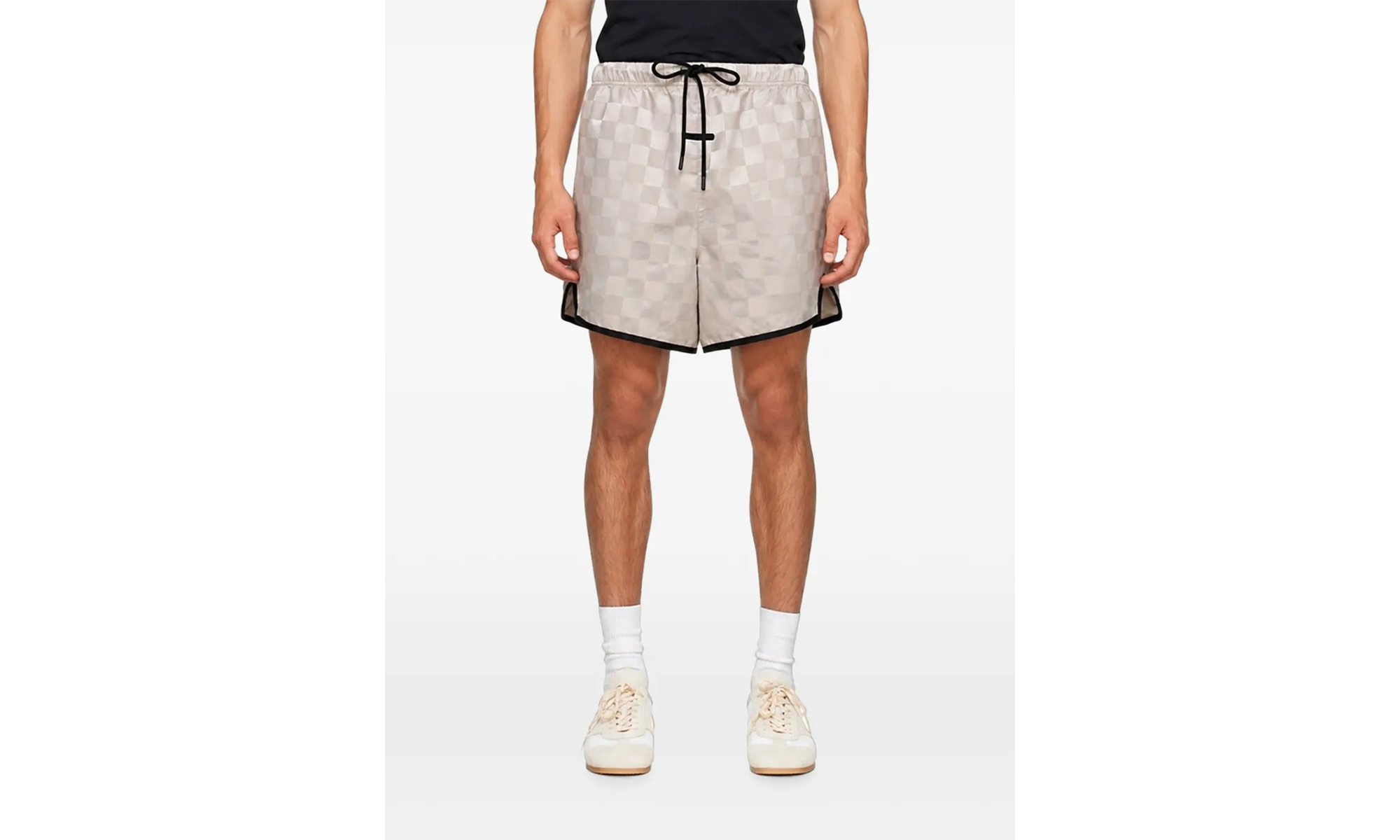 Essentials Nylon Checkered Gym Short "Seal" RW00301 0225