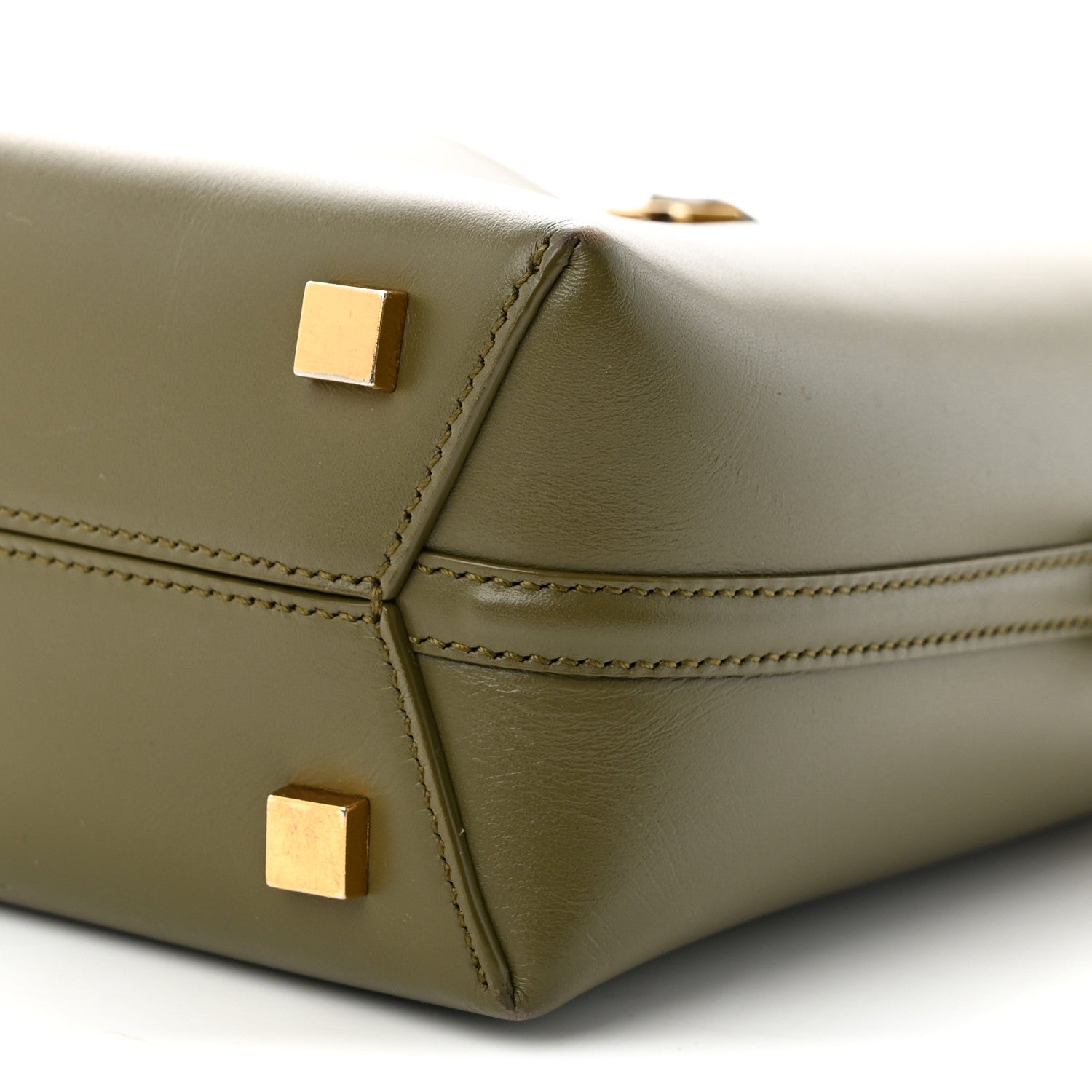Shiny Calfskin Le 37 Mini Bucket Bag Strong Moss