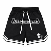 Chrome Hearts Cross Logo Black Basketball Shorts