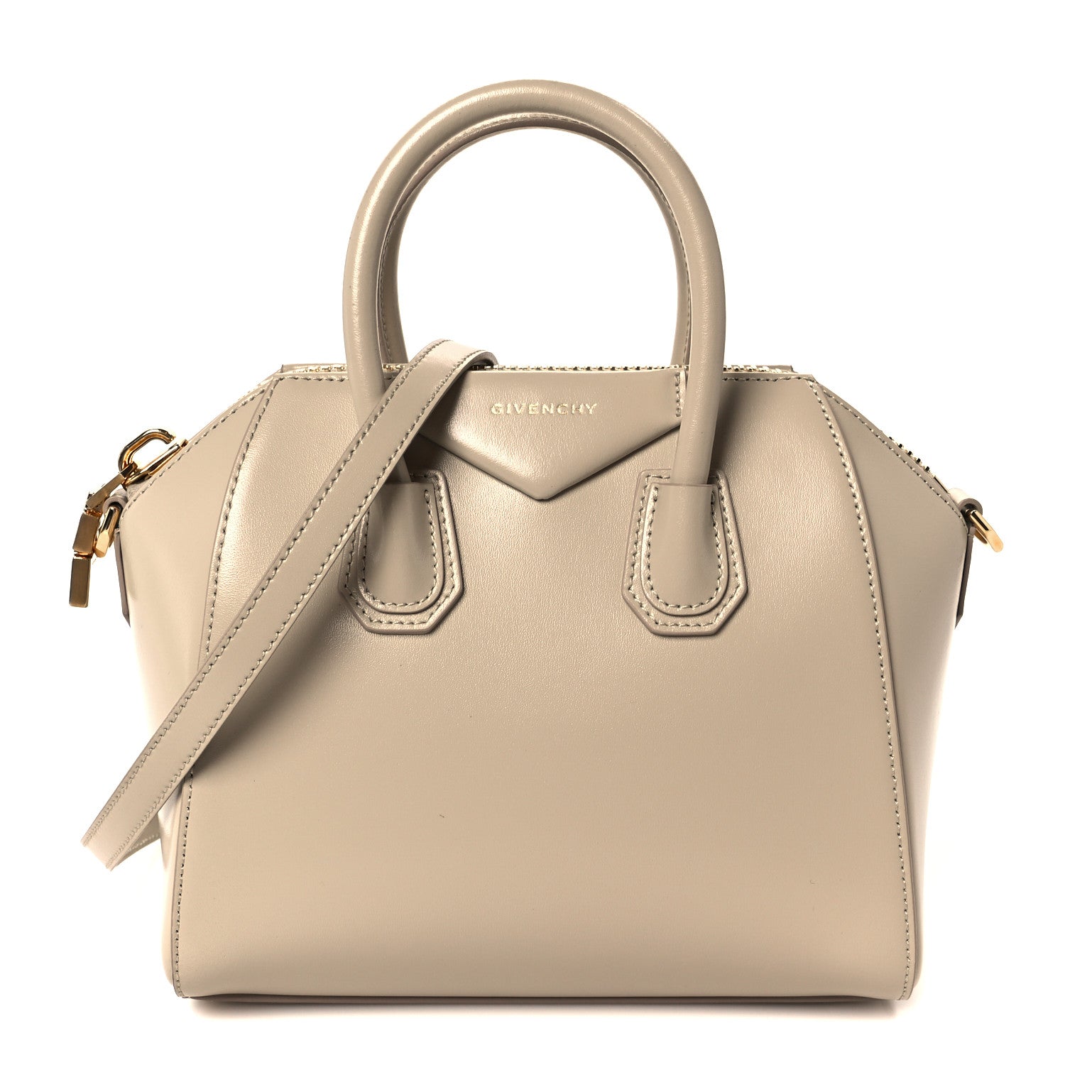 Smooth Calfskin Mini Antigona Beige Buff