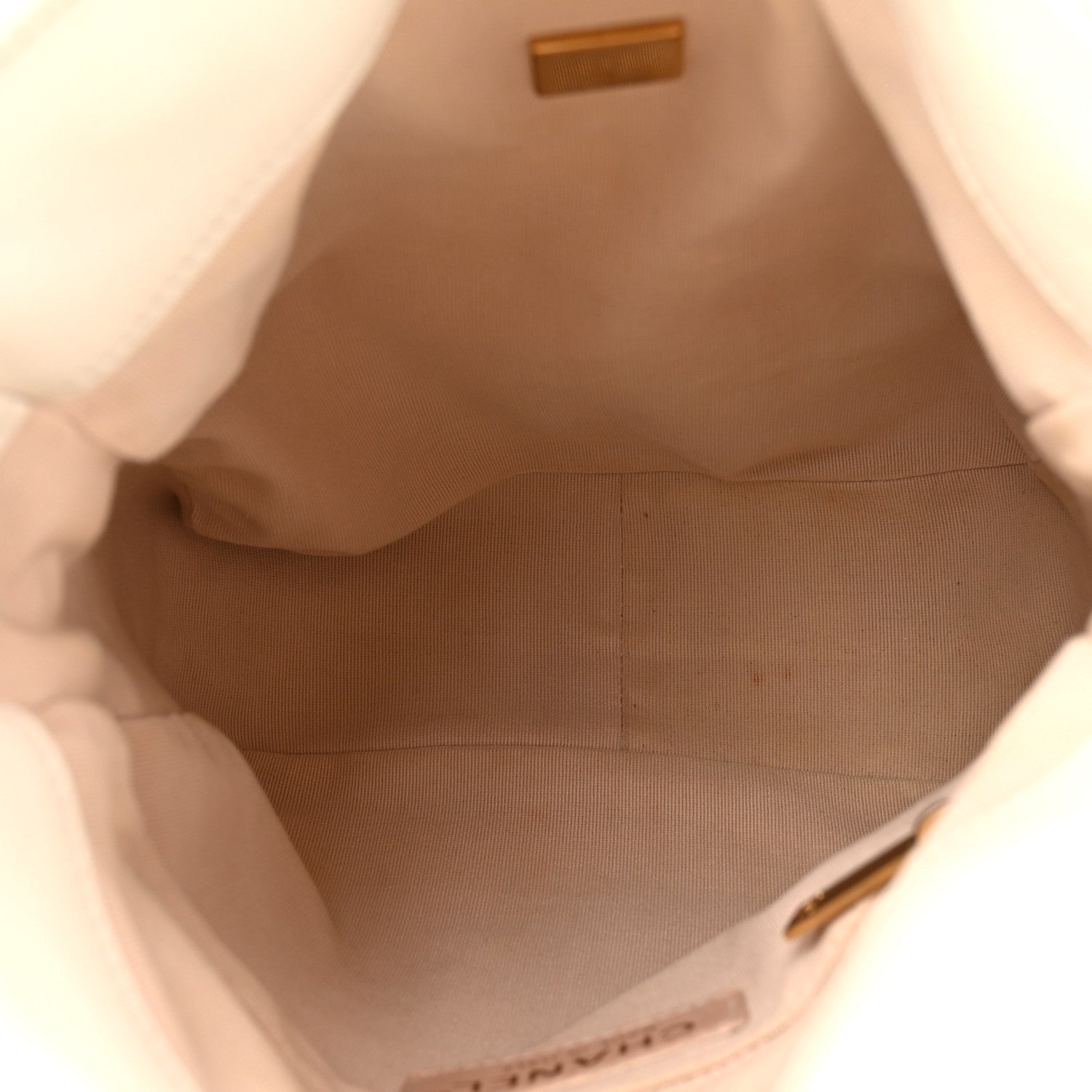 Calfskin Quilted Drawstring Bucket Bag White