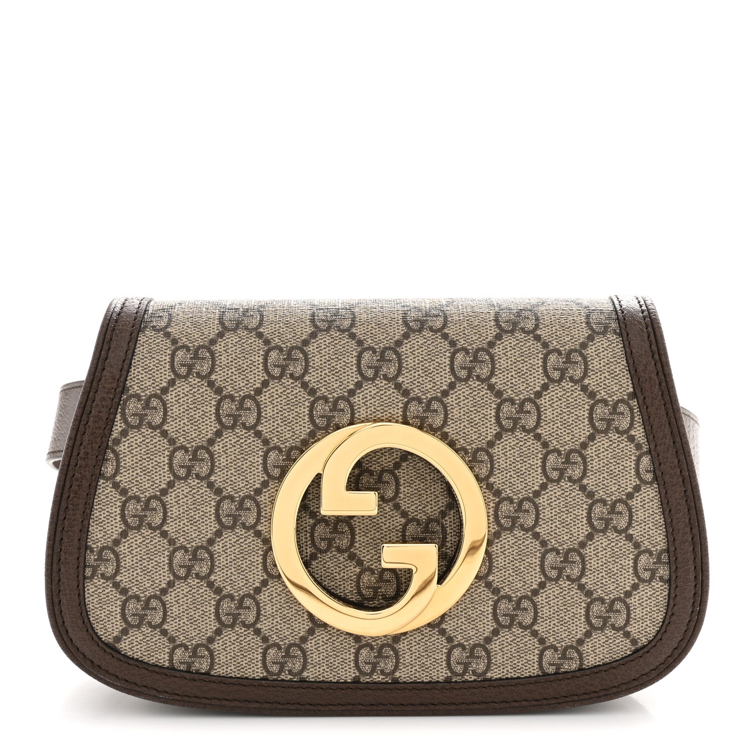 GG Supreme Monogram Textured Dollar Calfskin Blondie Belt Bag 75 30 Beige Ebony New Acero