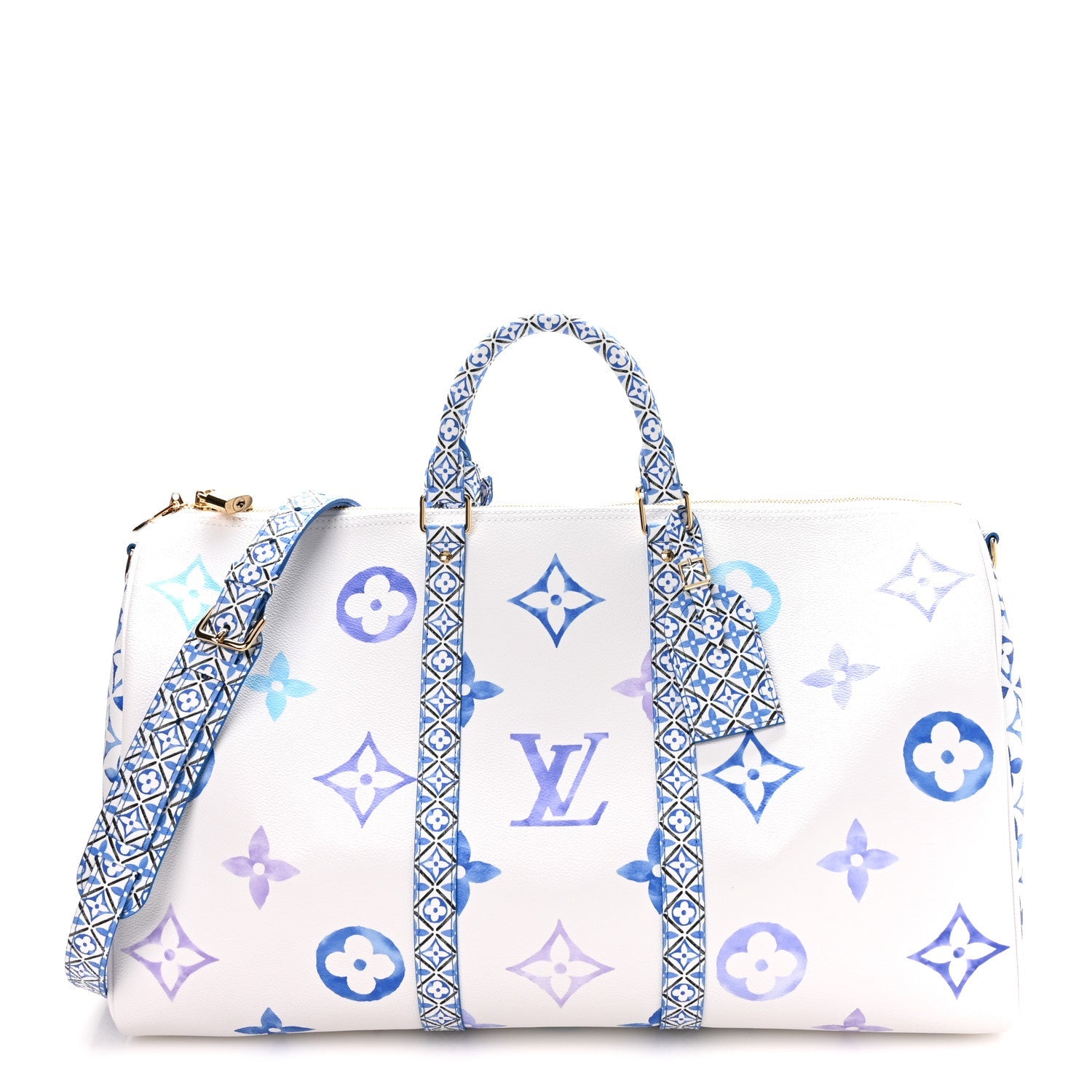 Monogram LV By The Pool Keepall Bandouliere 50 Blue