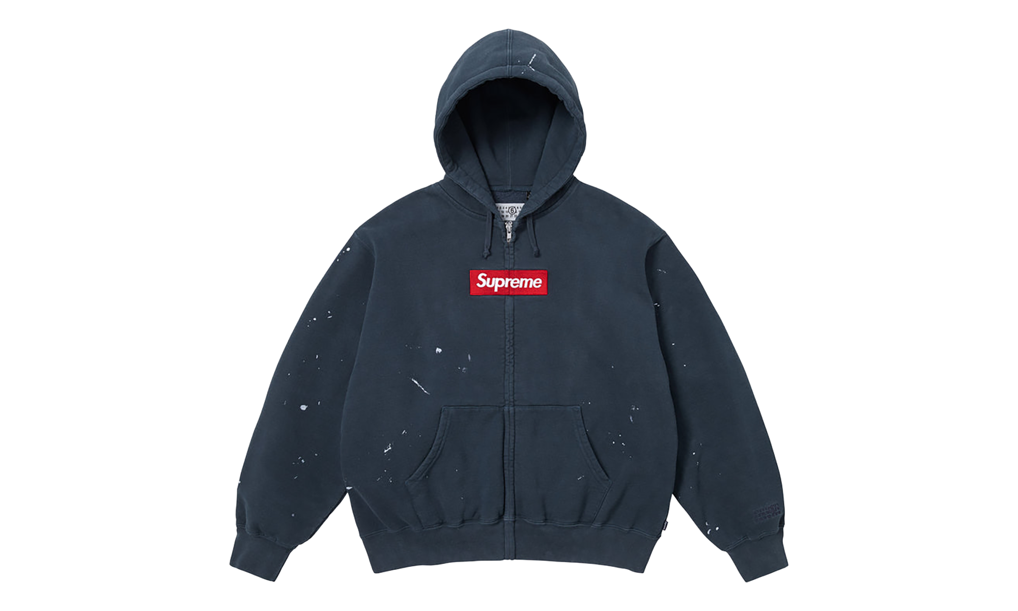 MM6 Maison Margiela Box Logo Zip Up Sweatshirt "SS26 - Navy" SU27170