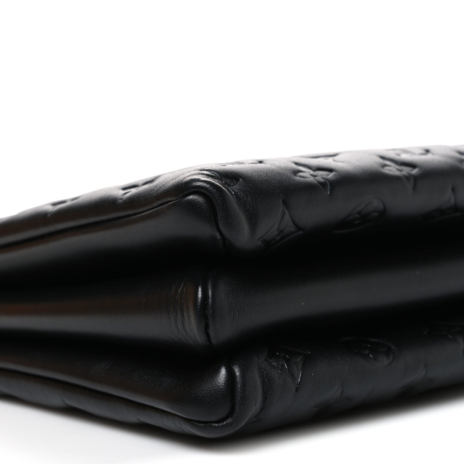 Lambskin Embossed Monogram Coussin MM Black