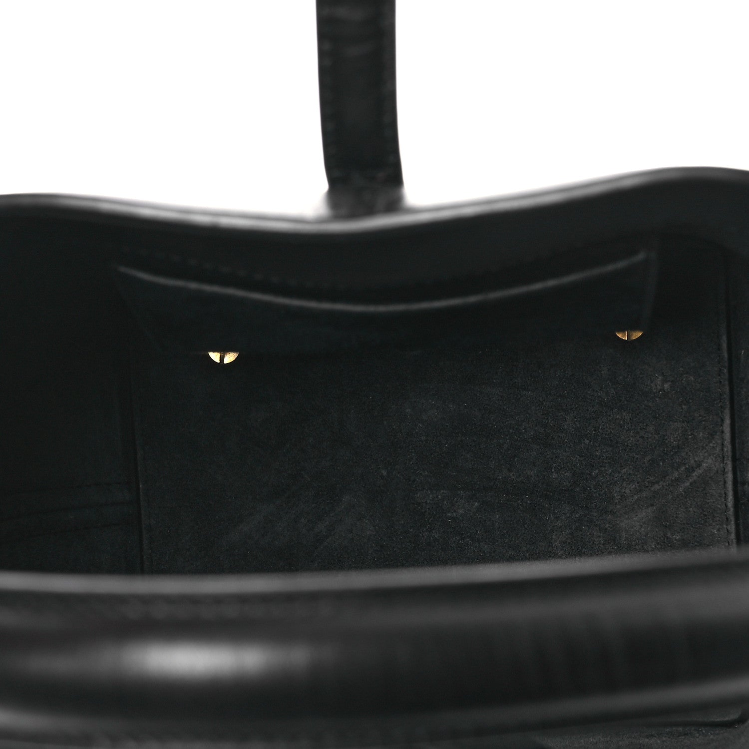 Smooth Shiny Calfskin Monogram Le 37 Small Bucket Bag Black