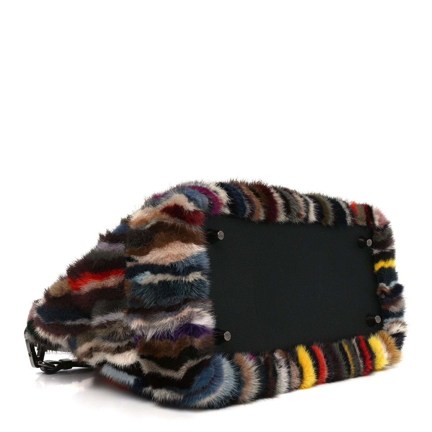 Calfskin Patchwork Calf Hair Large Eloise Tote Black Multicolor