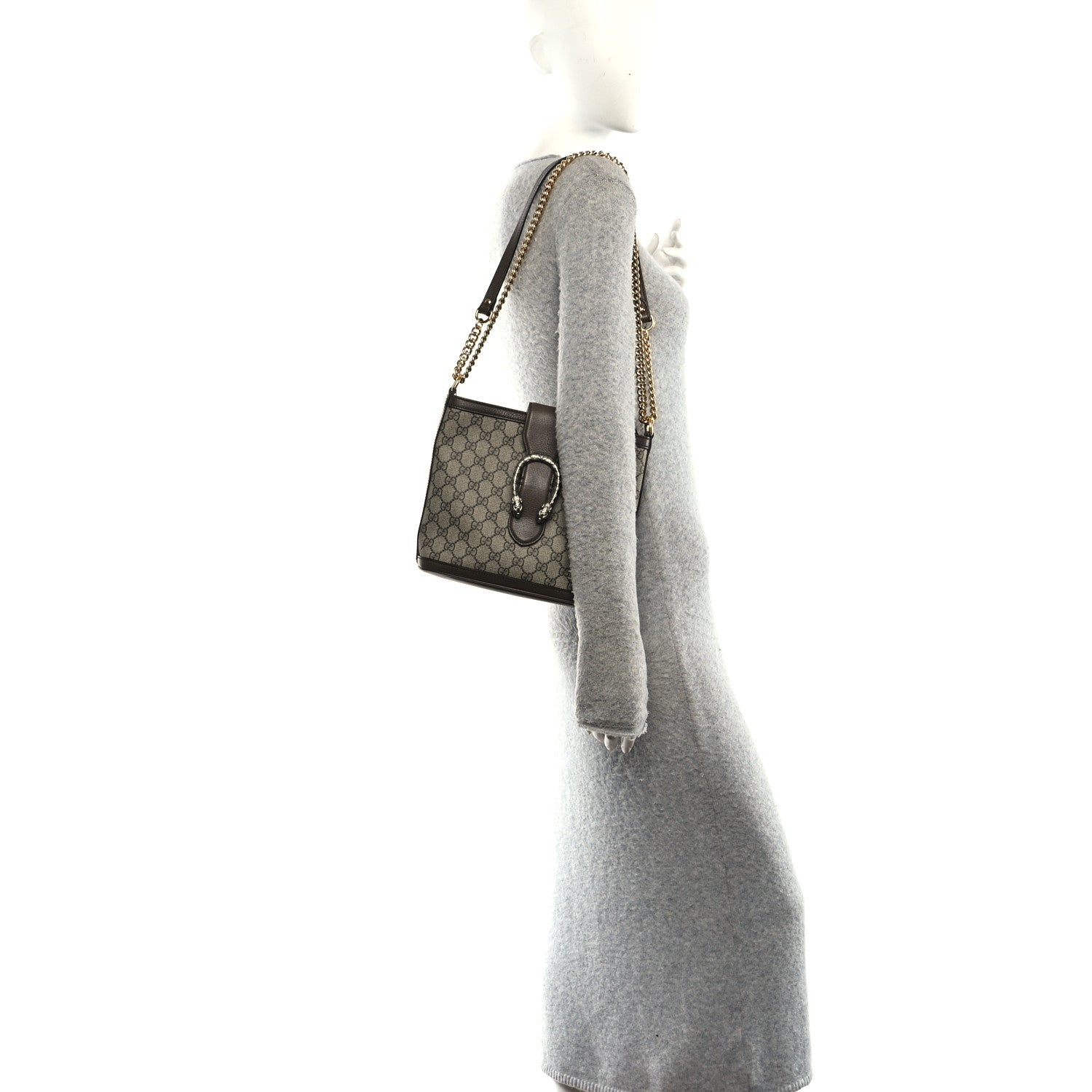 GG Supreme Monogram Medium Dionysus Bucket Bag Beige New Acero