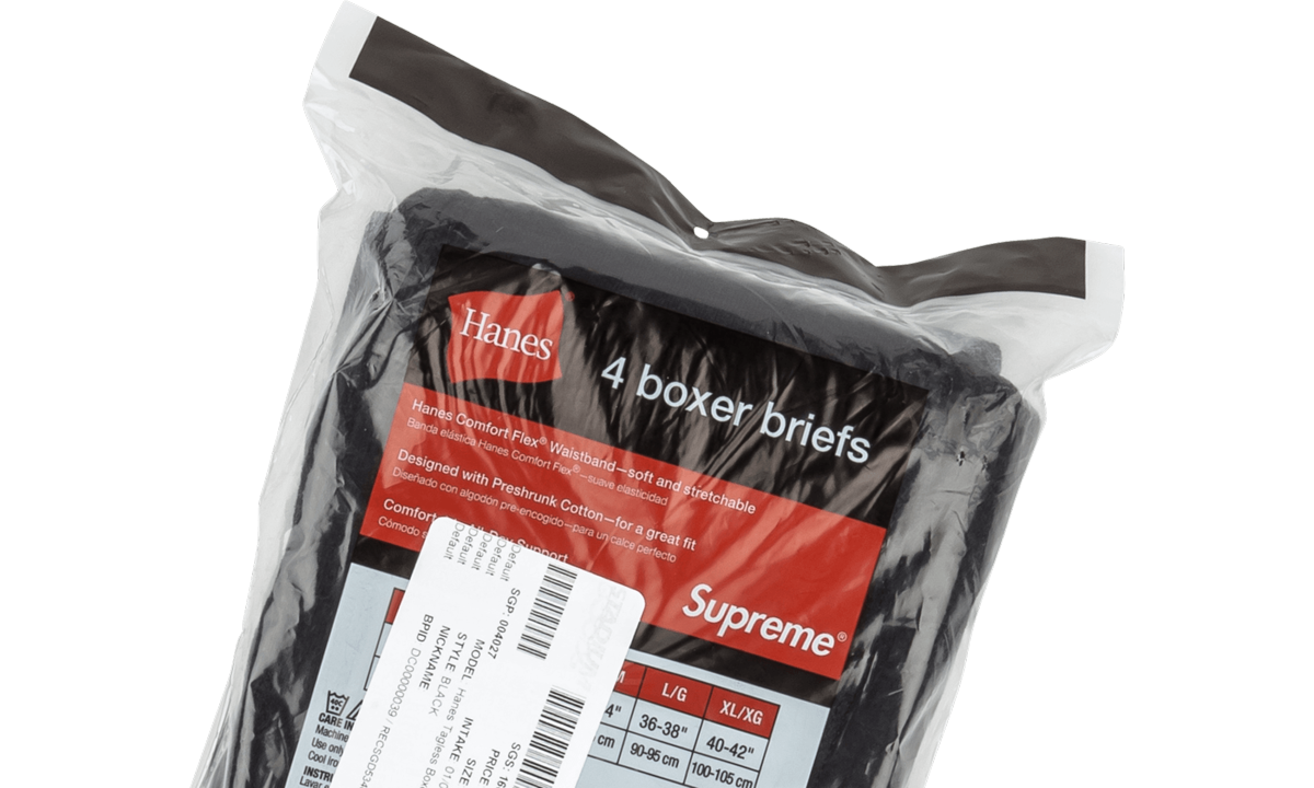 Hanes Tagless Boxer Briefs (4) "Black" SU0641