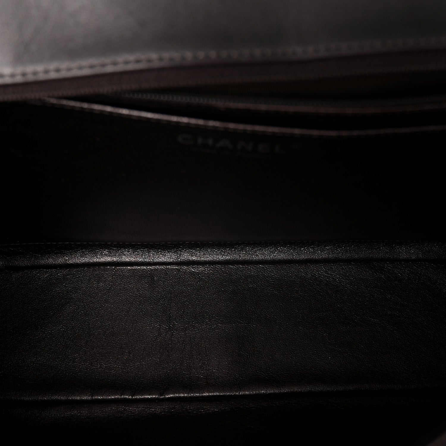 Lambskin Quilted Jumbo Single Flap Dark Grey