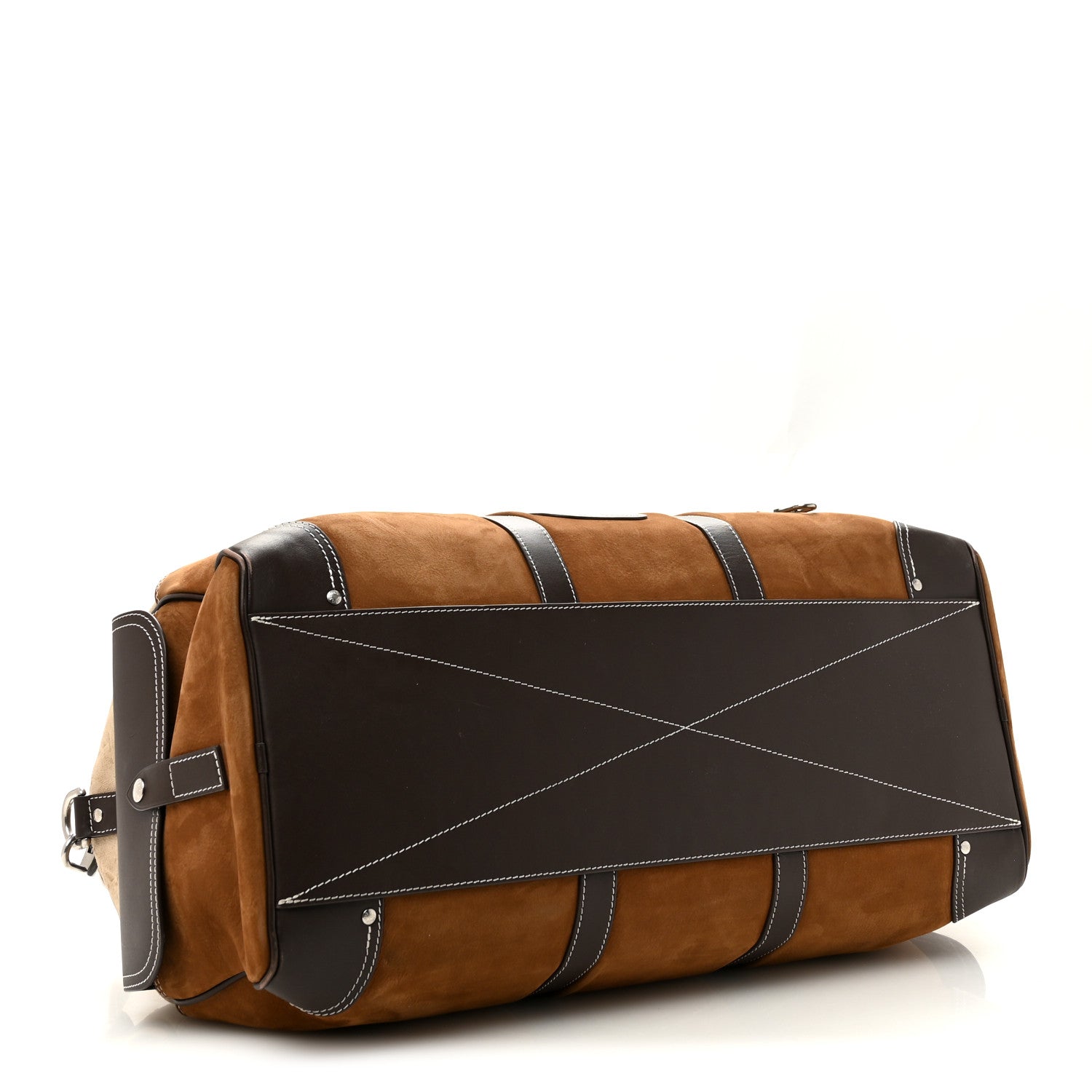 X NIGO Suede Monogram Keepall Bandouliere 50 Tan