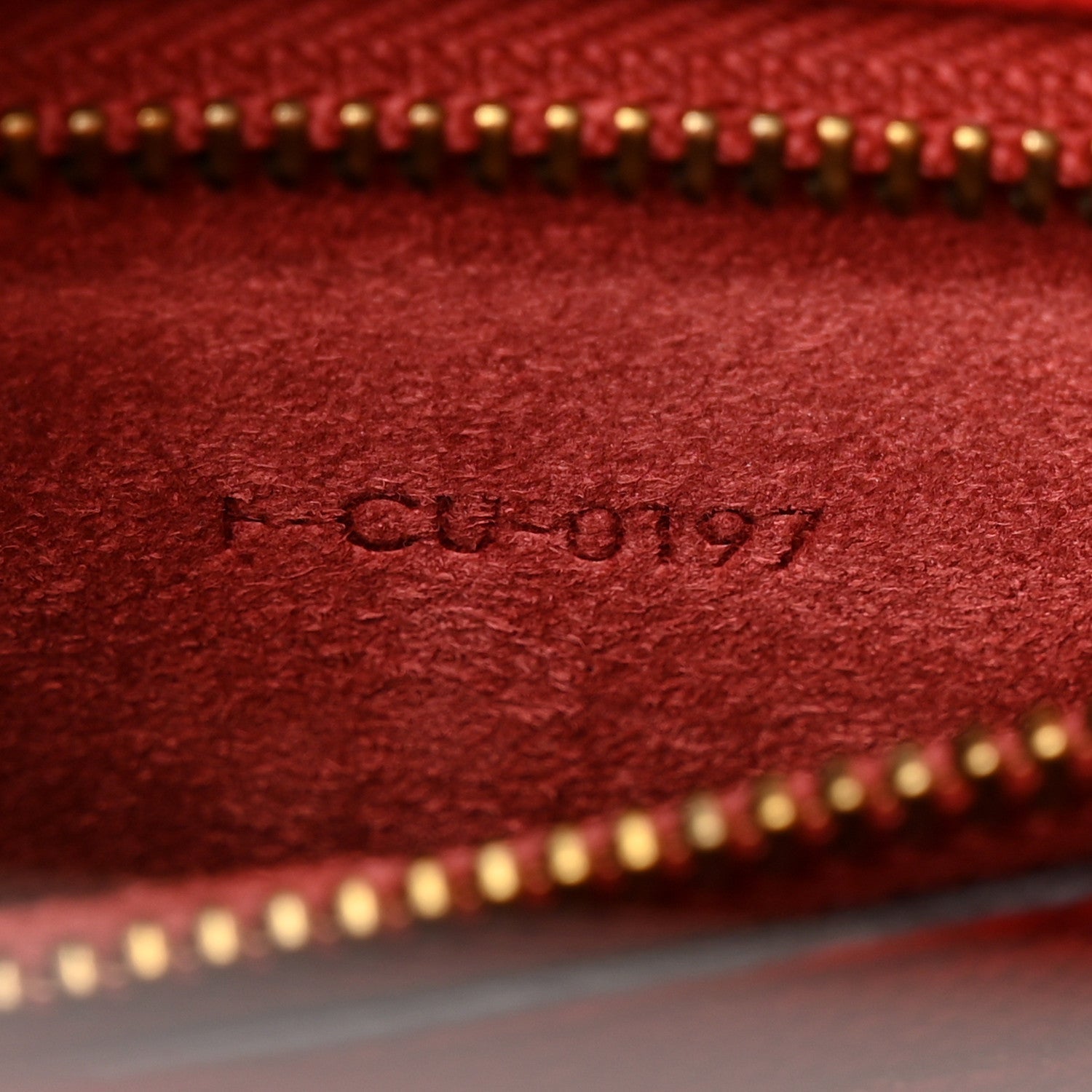 Drummed Calfskin Micro Luggage Red