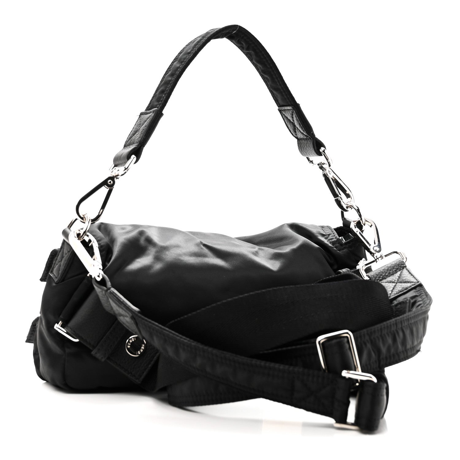 Econyl Cuoio Romano Multipocket Baguette Black