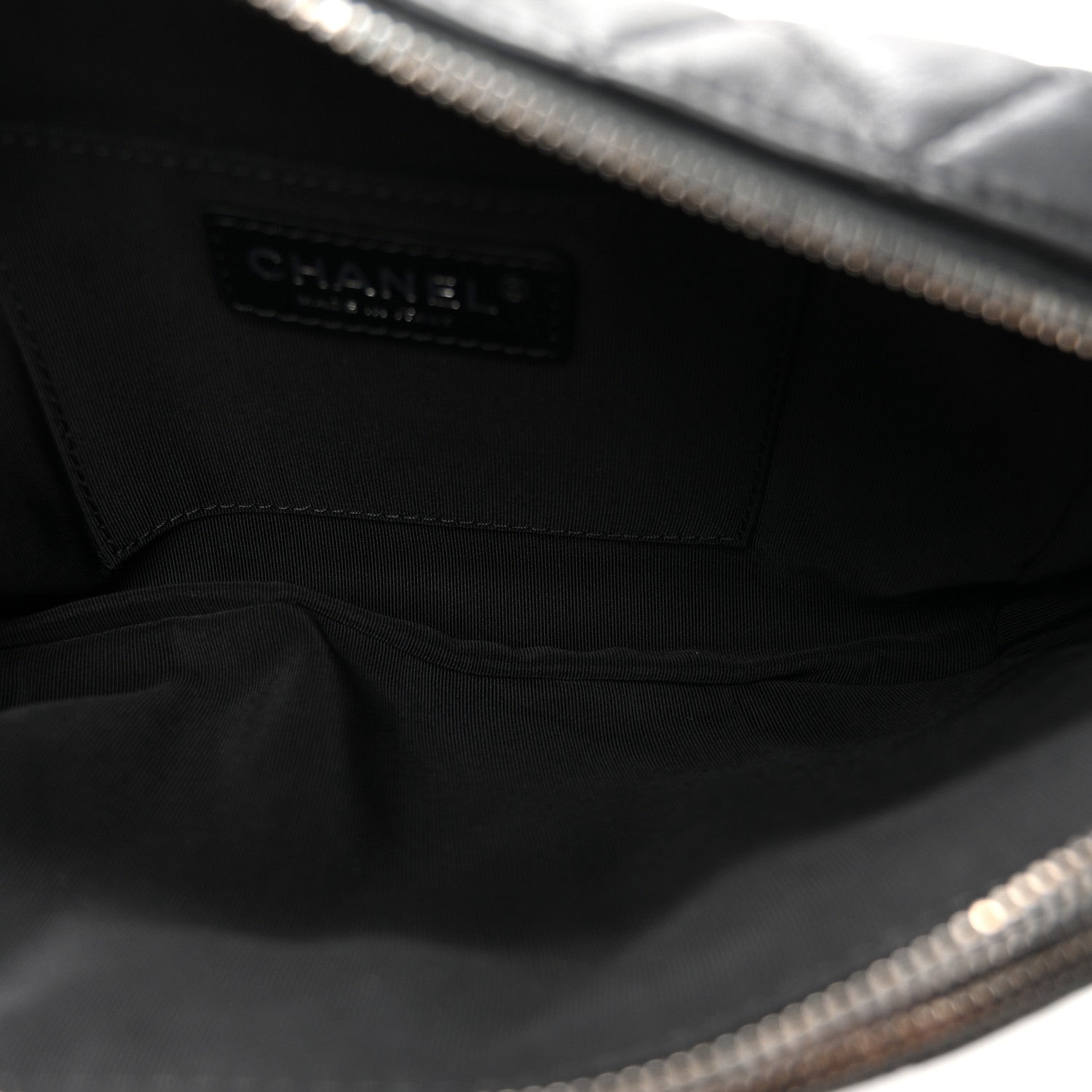 Calfskin Quilted Waist Bag Black