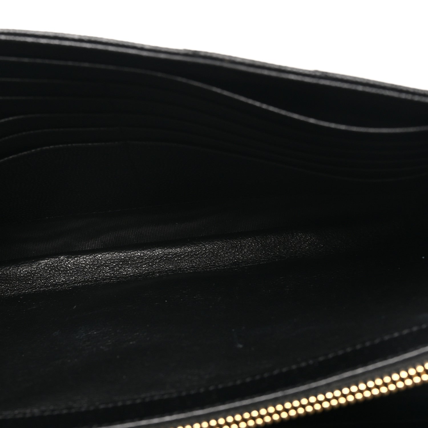 Grain De Poudre Matelasse Chevron Monogram Chain Wallet Black