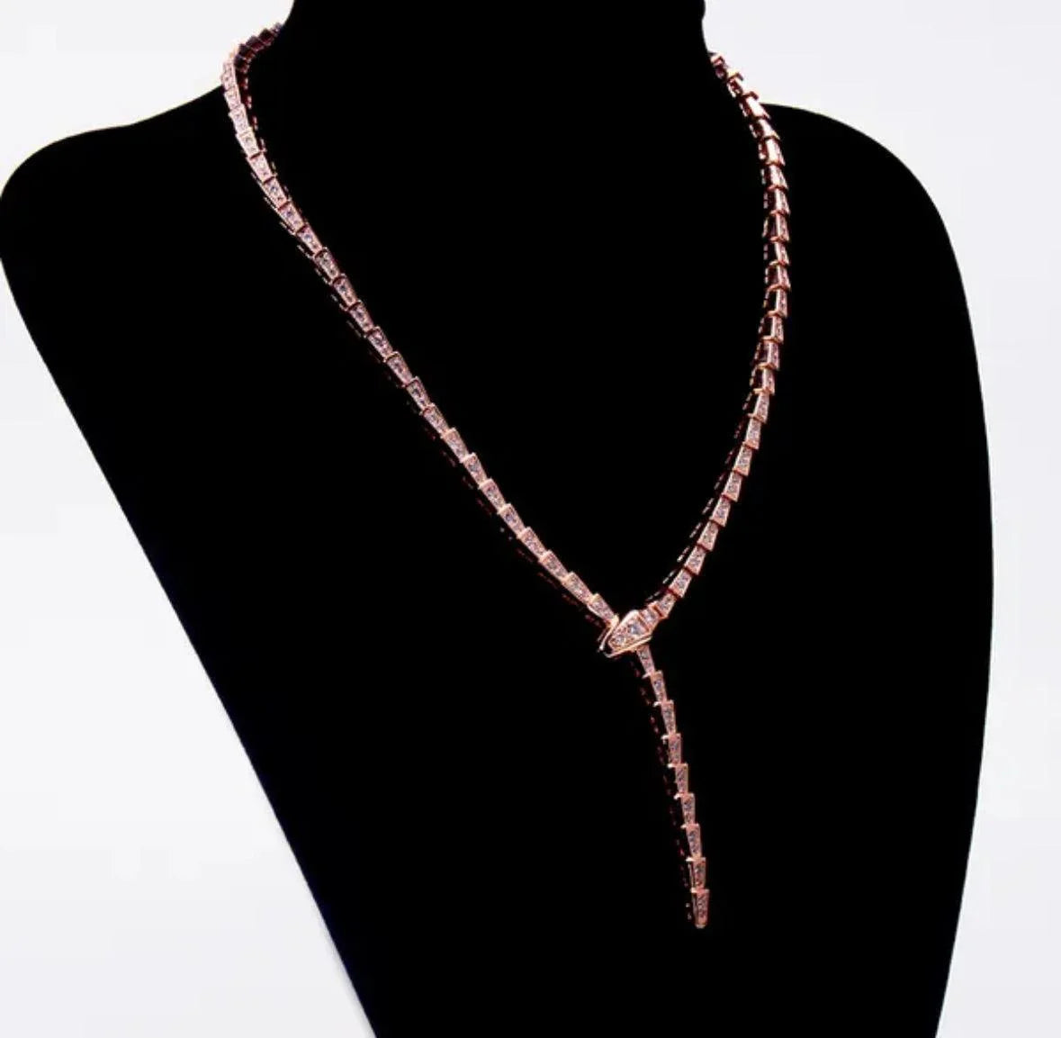 BVLGARI SERPENTI VIPER NECKLACE 18K Gold Plated Women&
