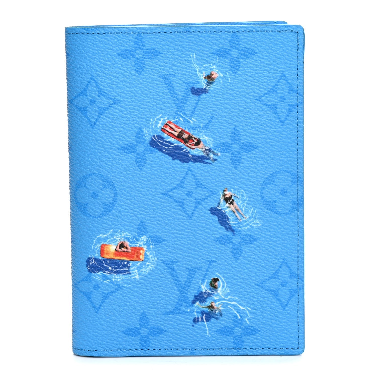 Monogram Sports Passport Cover Pool Blue
