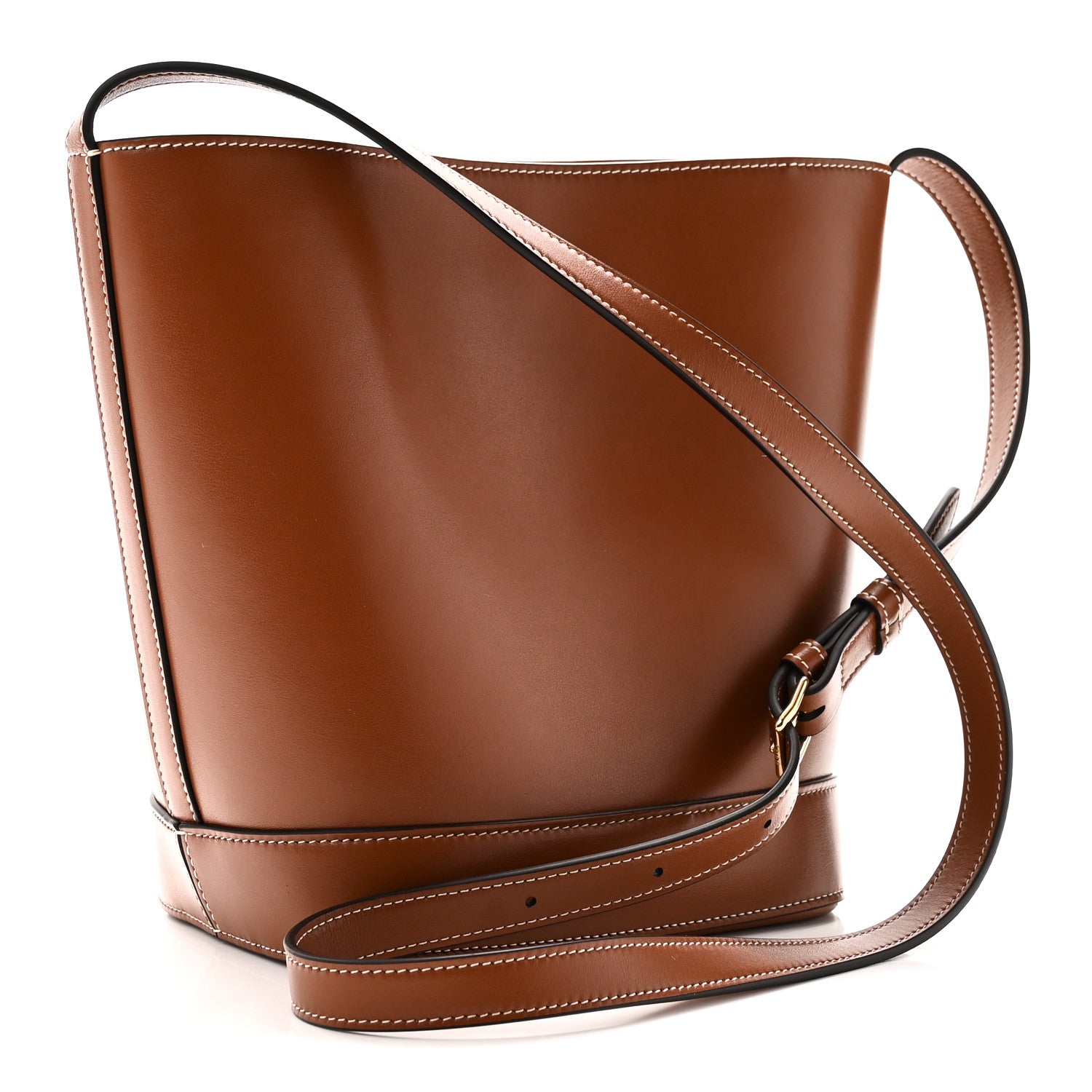 Smooth Calfskin Small Cuir Triomphe Bucket Bag Tan