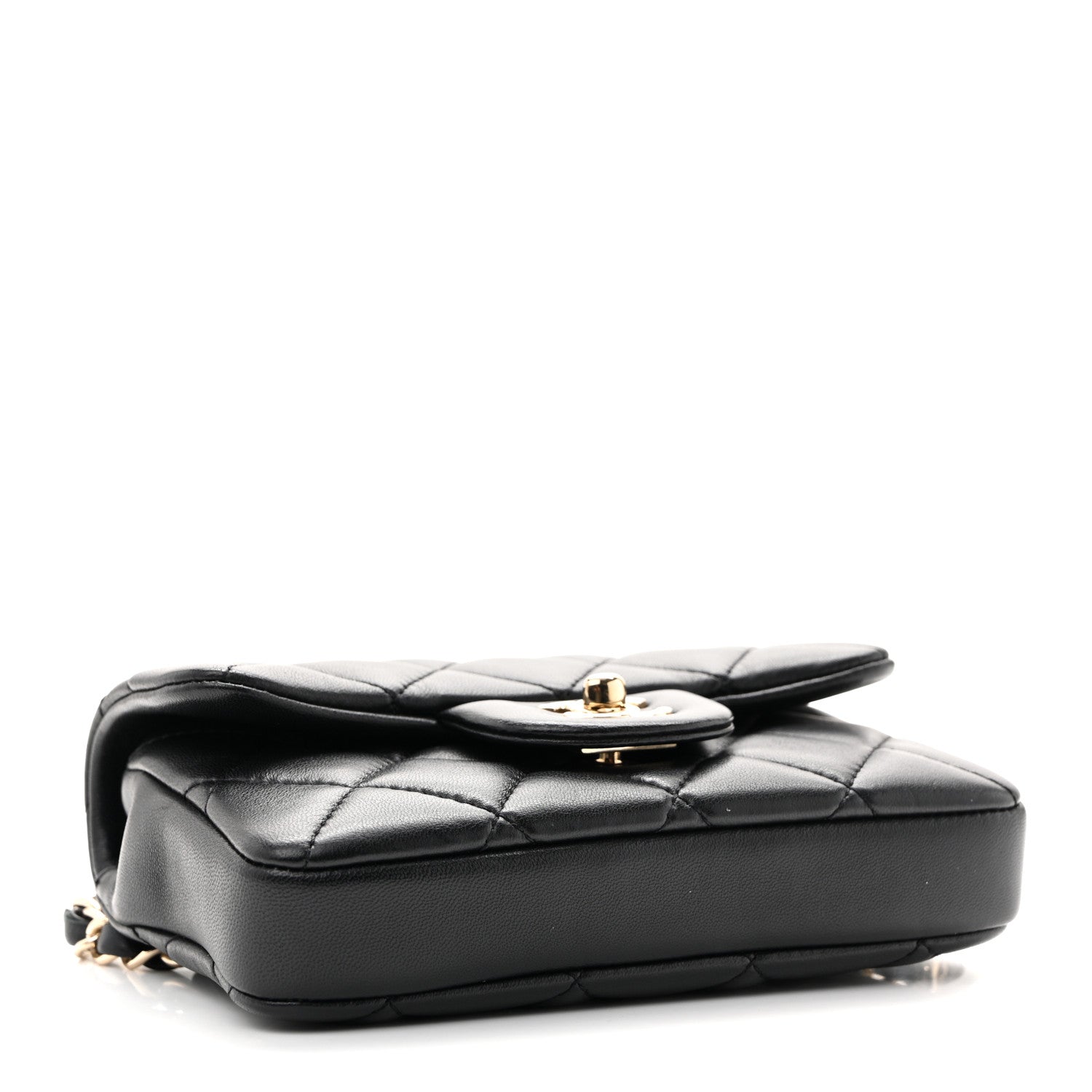 Lambskin Quilted Mini My Precious Waist Bag Black
